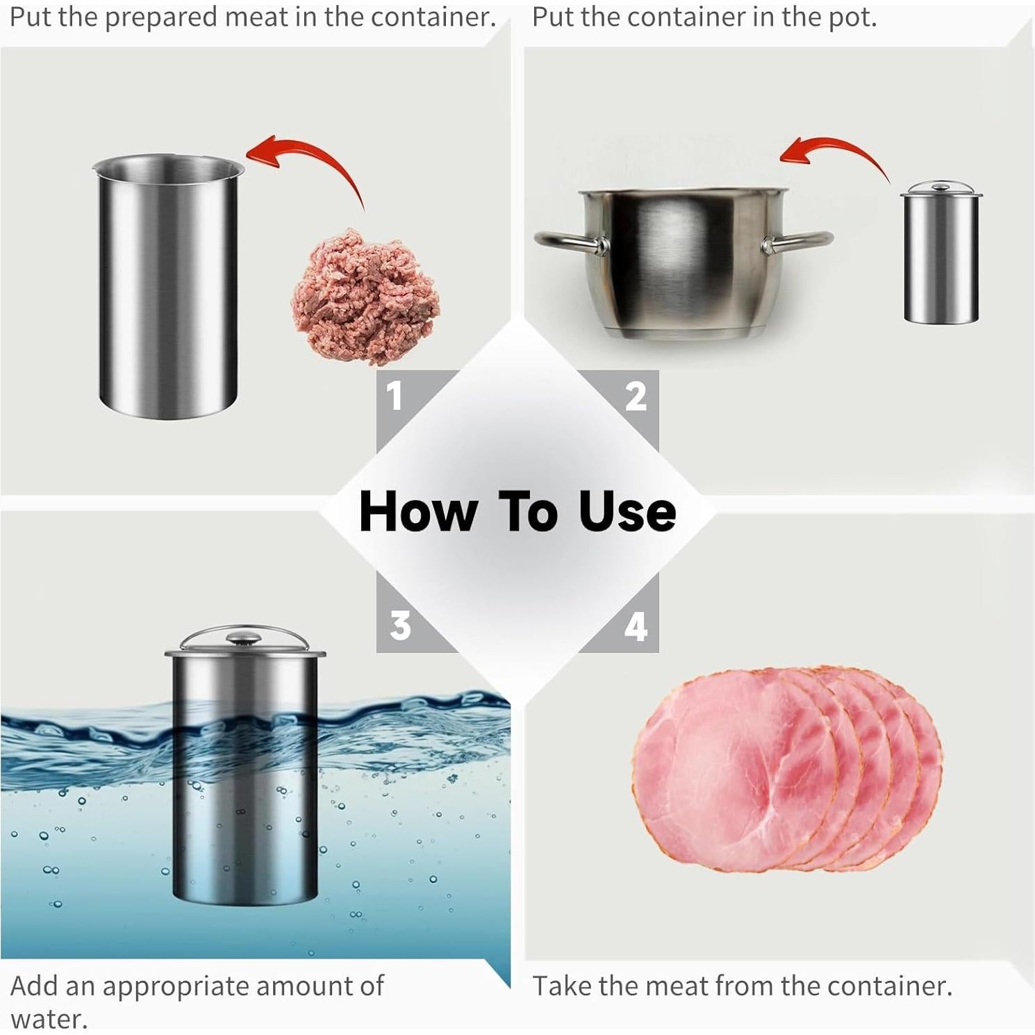 Prensa de Carne Deli Homaisson Acero Inoxidable 18x10 cm