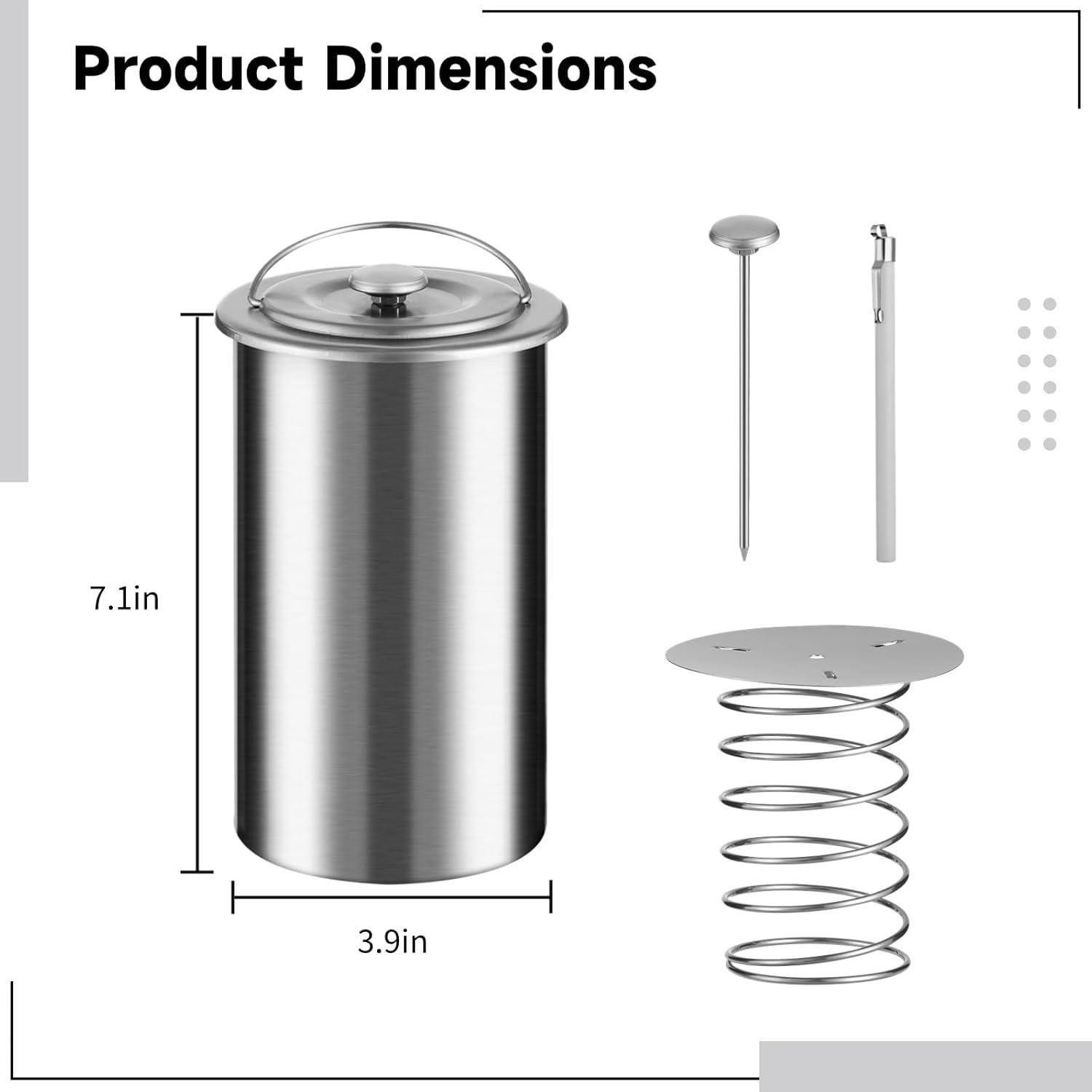 Prensa de Carne Deli Homaisson Acero Inoxidable 18x10 cm