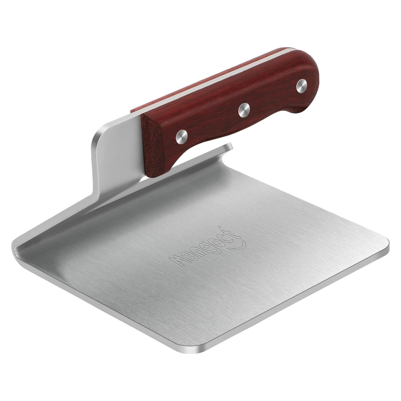 Prensa de Hamburguesas Acero Inoxidable Mango Madera 12.7 cm