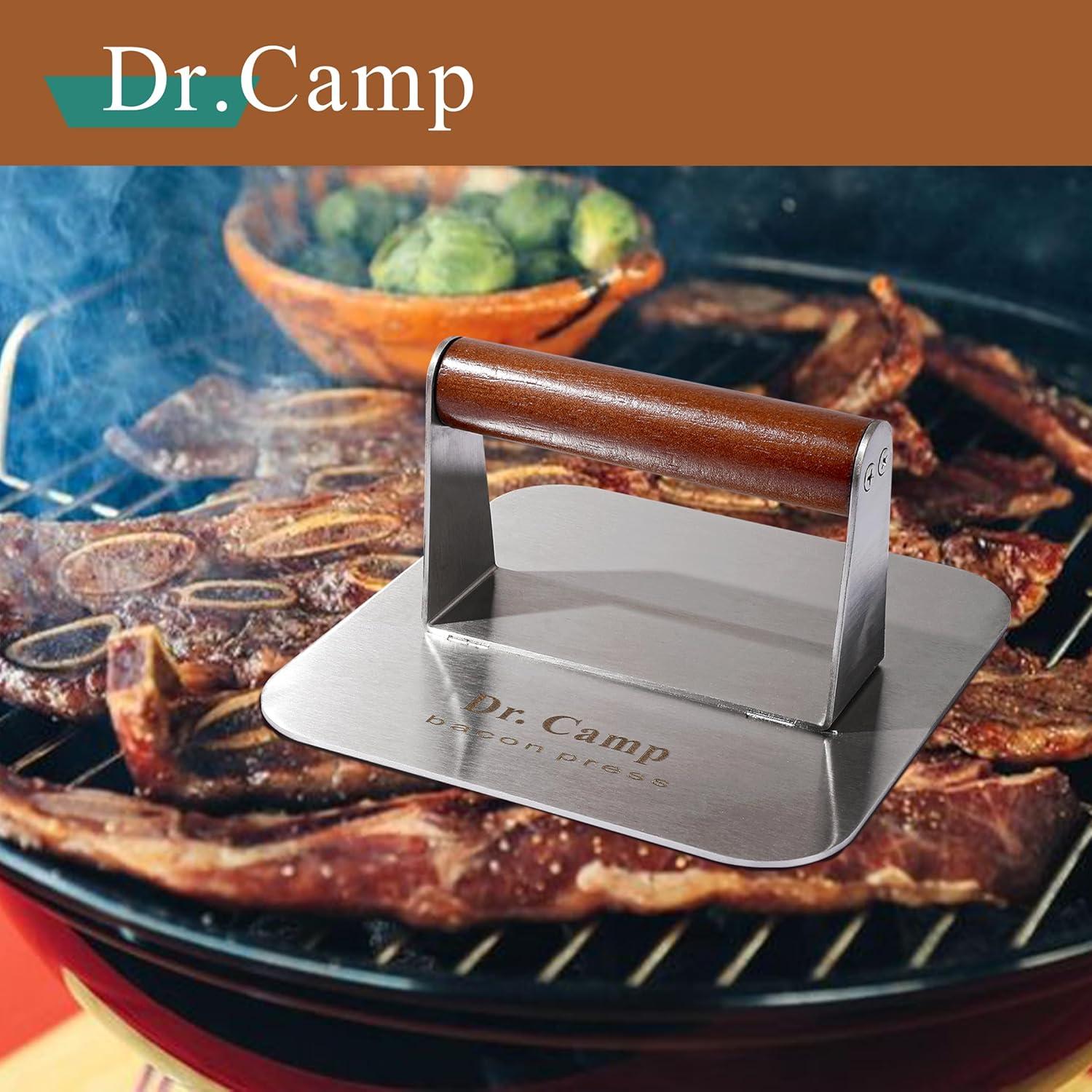 Prensa de Hamburguesas Acero Inoxidable 17.78 cm Ergonomica