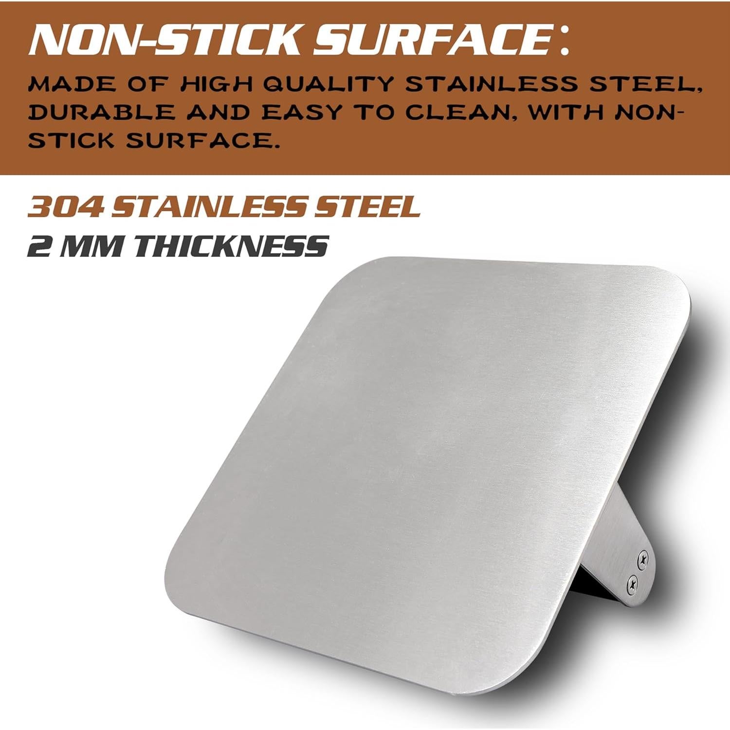 Prensa de Hamburguesas Acero Inoxidable 17.78 cm Ergonomica