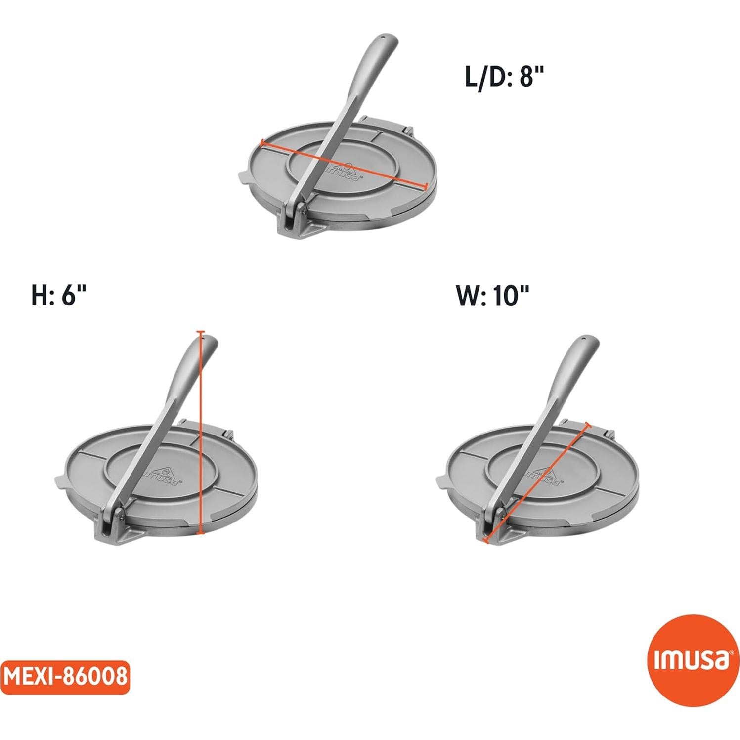 Prensa de Tortilla IMUSA 20.32 cm Aluminio Fundido