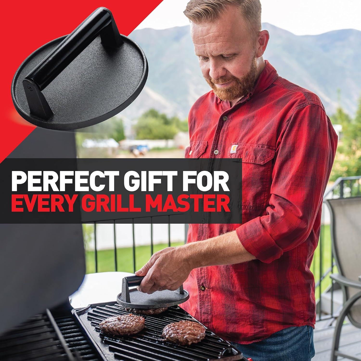 Kit de Prensa para Hamburguesas Smash OUII - Hierro Fundido 7"