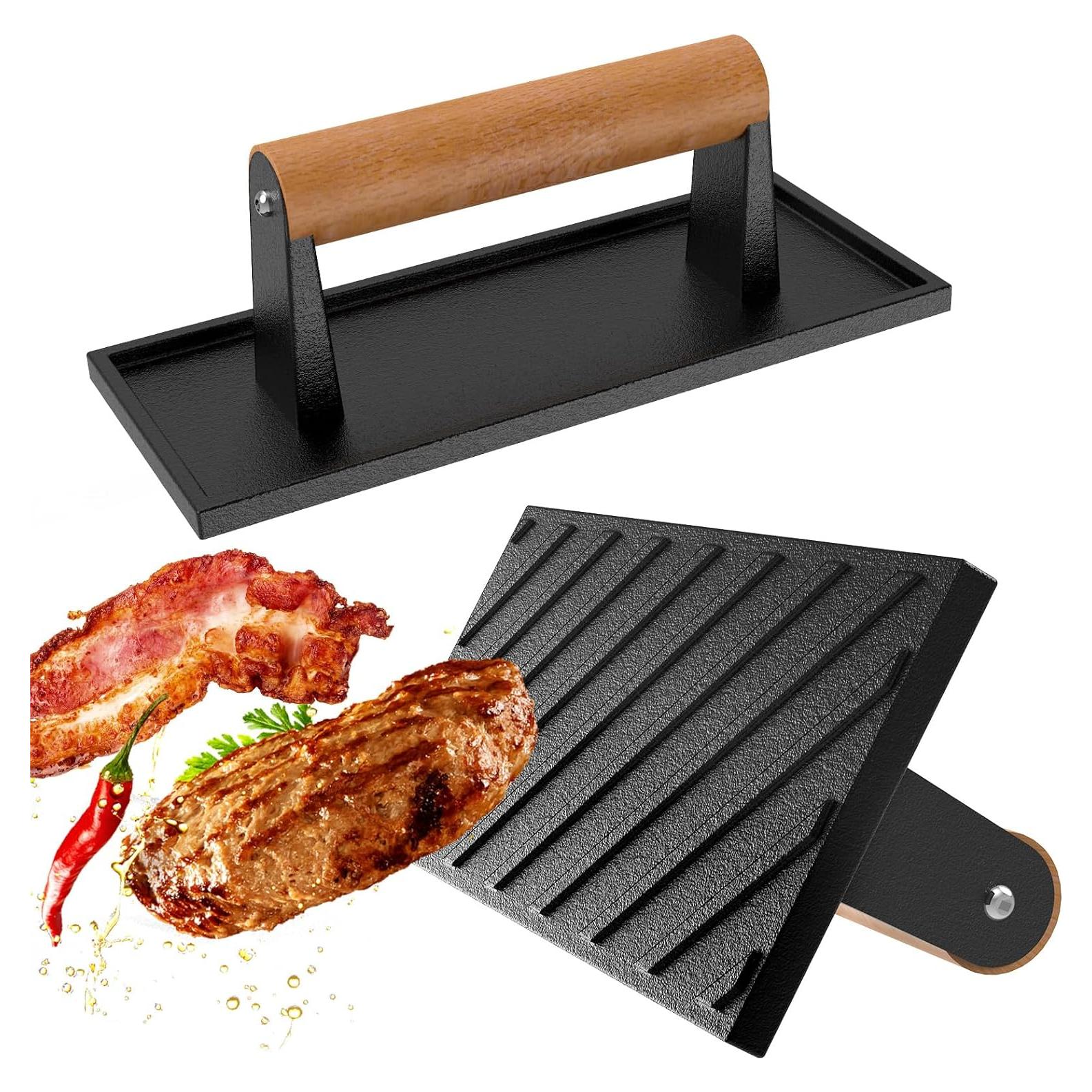 Prensa de Hamburguesas LLAMA VIVA Hierro Fundido 21.6x7.9cm