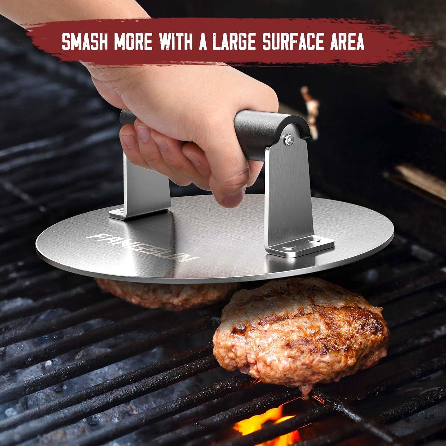 Prensa de Hamburguesa FANGSUN 21.6 cm Acero Inoxidable Antiadherente