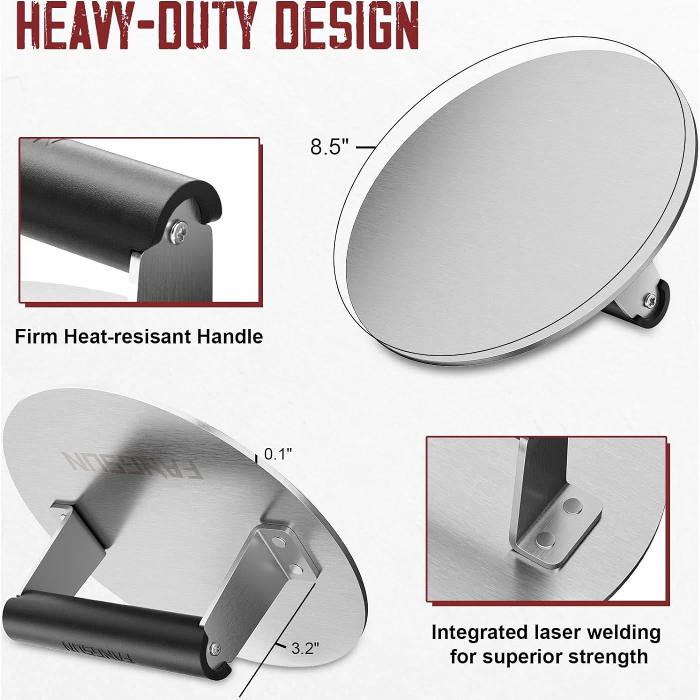 Prensa de Hamburguesa FANGSUN 21.6 cm Acero Inoxidable Antiadherente