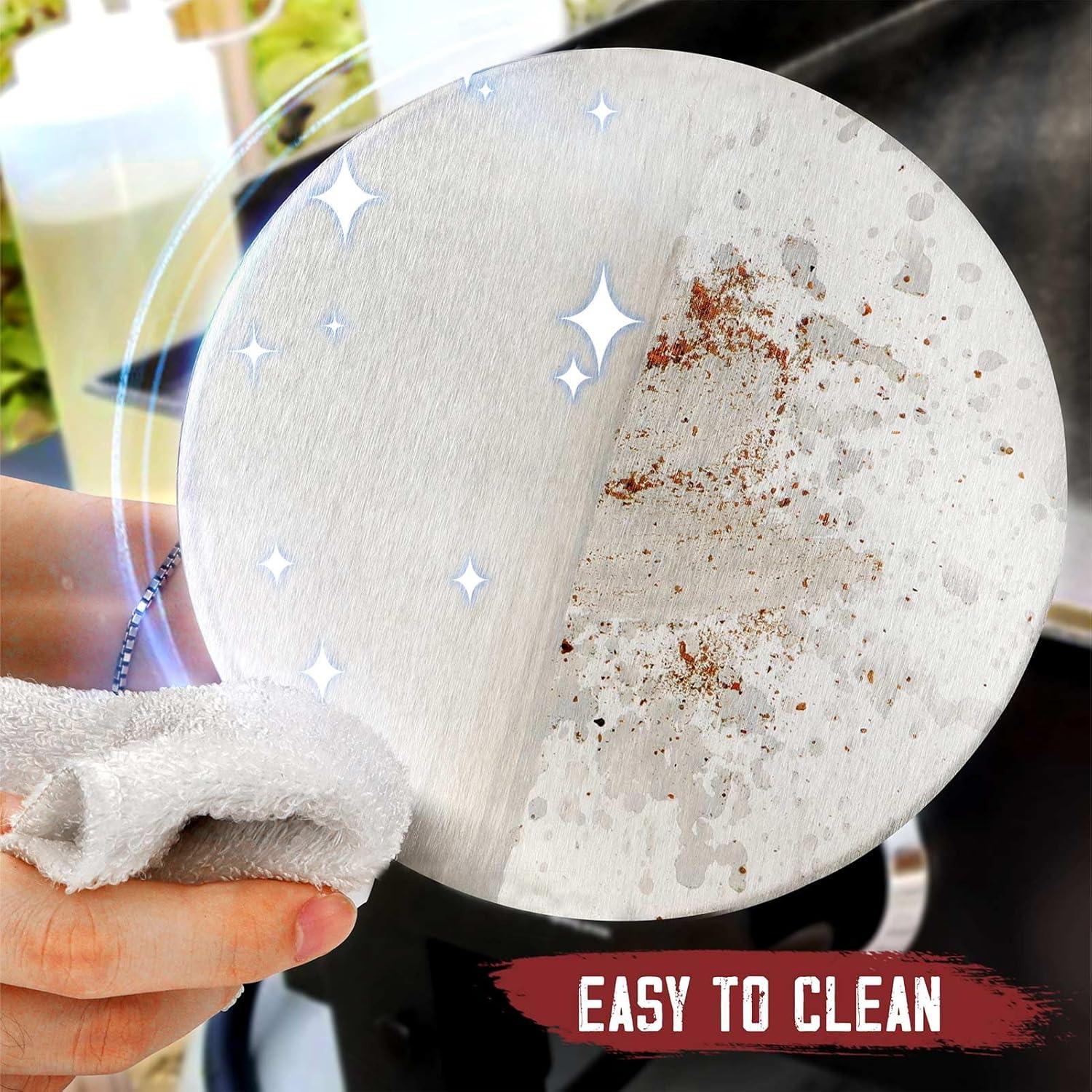 Prensa de Hamburguesa FANGSUN 21.6 cm Acero Inoxidable Antiadherente