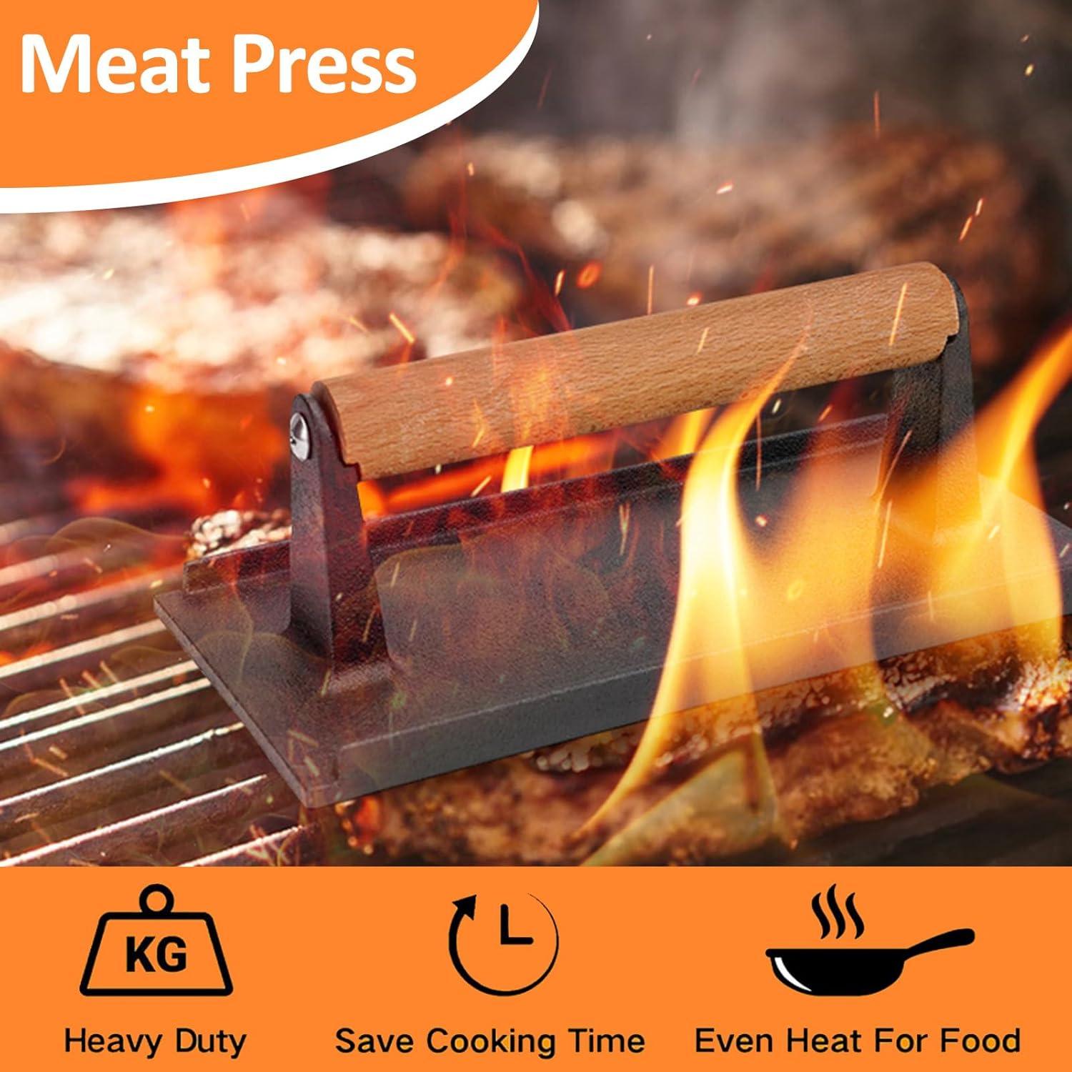 Prensa de Hamburguesas Rectangular AJinTeby 21.4x11.9cm 2 Paquete