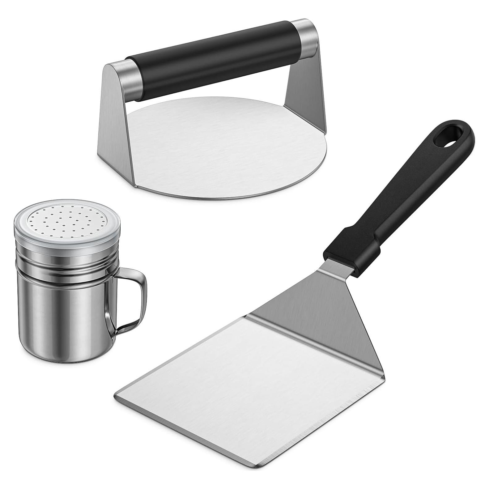 Kit de Prensa para Hamburguesas SHINESTAR 3 Piezas Acero Inoxidable