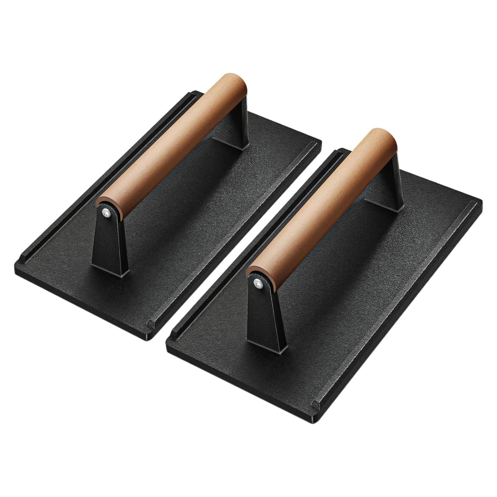 Prensa de Hierro Fundido Yoehka 2PCS 21x10.8cm para Parrilla