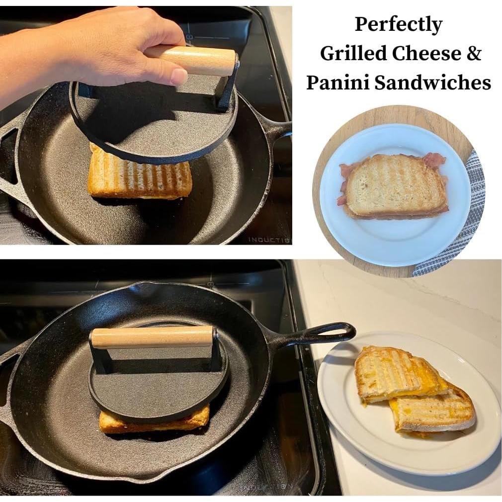 Prensa para Hamburguesas de Hierro Fundido Evelots 1.05 kg