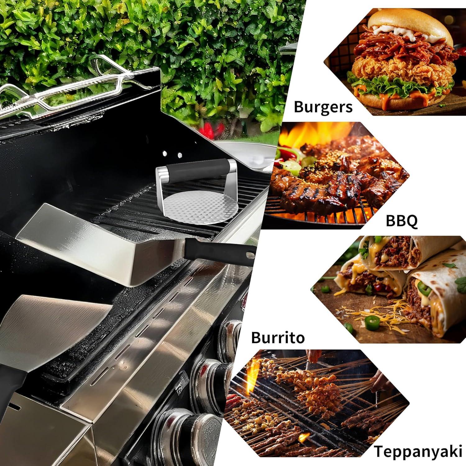 Kit de Prensa para Hamburguesas BaokiTook 3PCS Acero Inoxidable