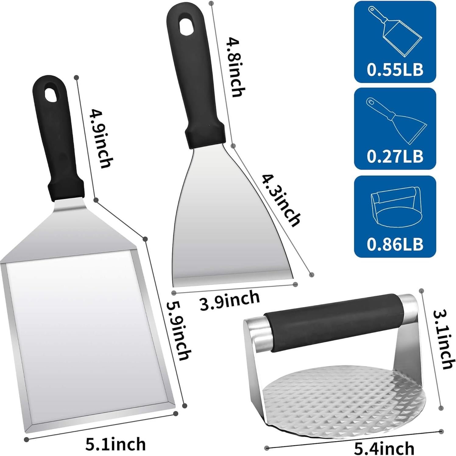 Kit de Prensa para Hamburguesas BaokiTook 3PCS Acero Inoxidable