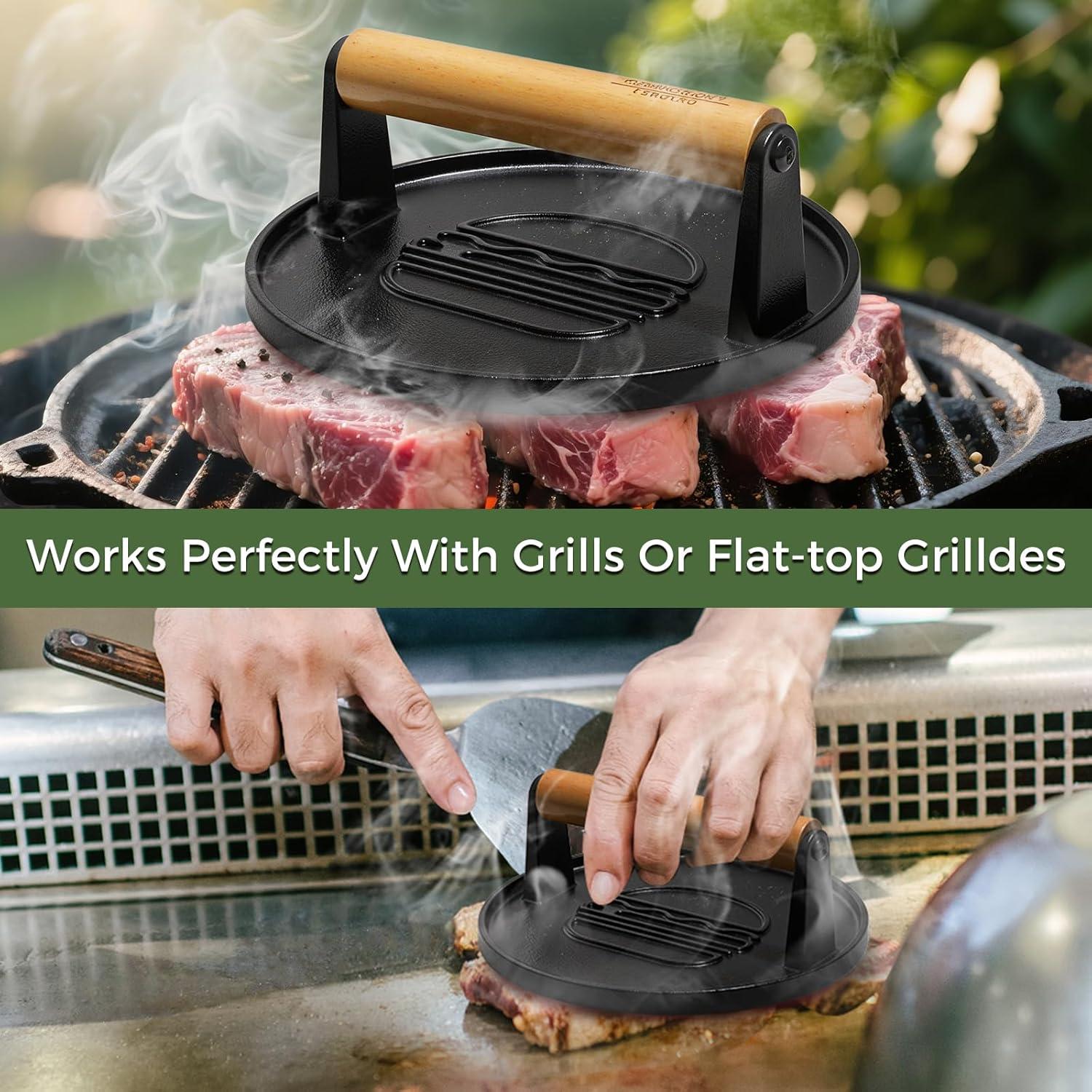 Prensa para Hamburguesas XUDAKAIXIN Hierro Fundido 18 cm