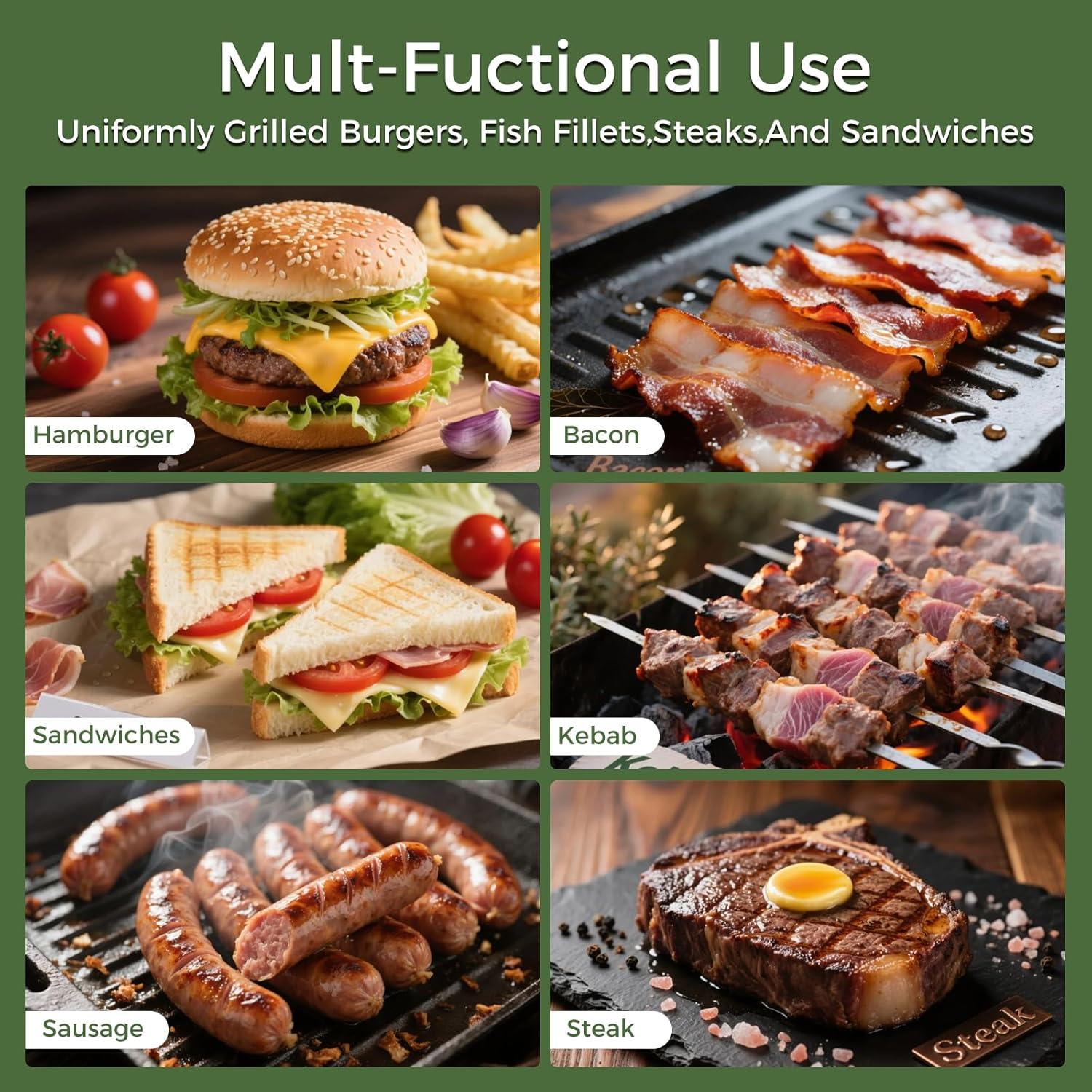 Prensa para Hamburguesas XUDAKAIXIN Hierro Fundido 18 cm