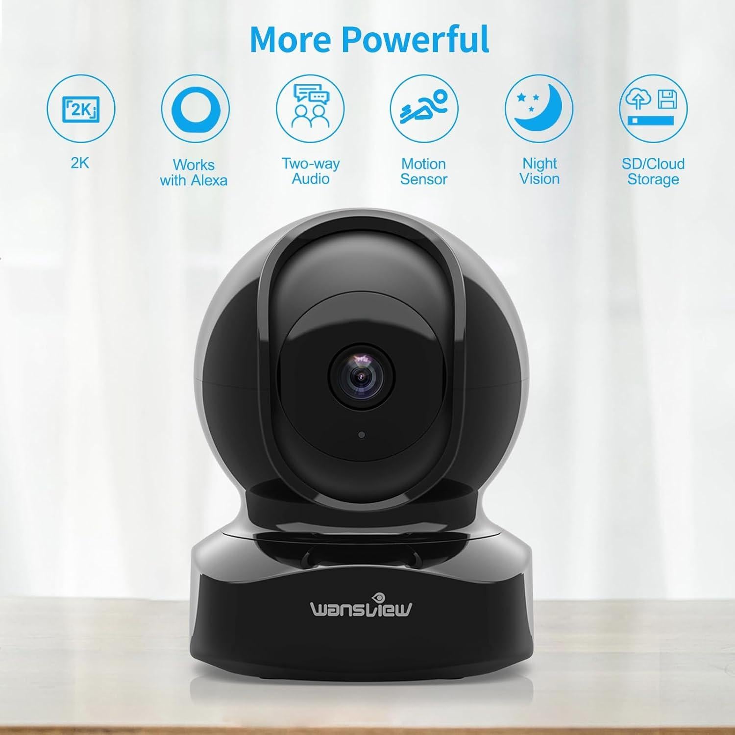 Cámara de Seguridad Wansview Q5 3MP WiFi 360° Interior