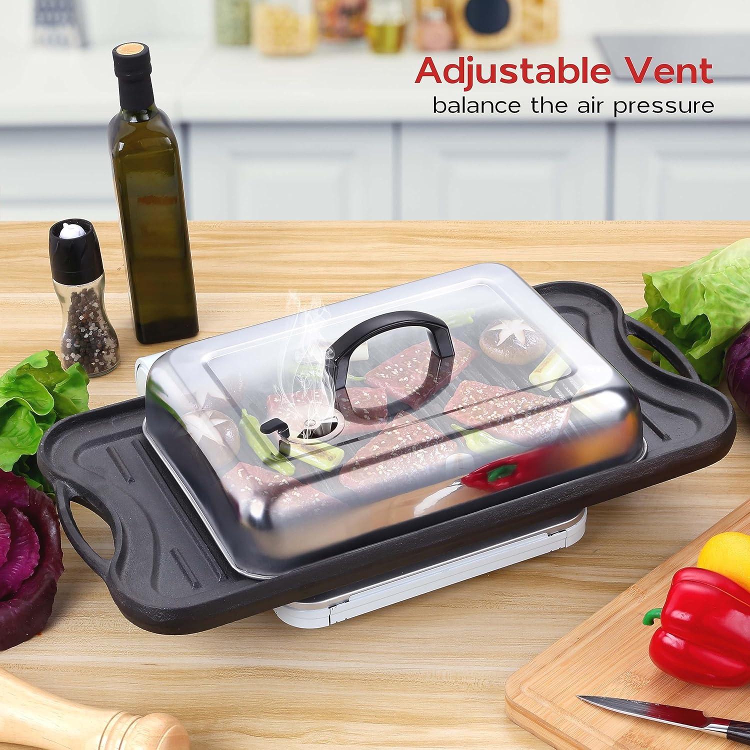 Conjunto Tapa Derretidora y Prensa Hamburguesas Onader