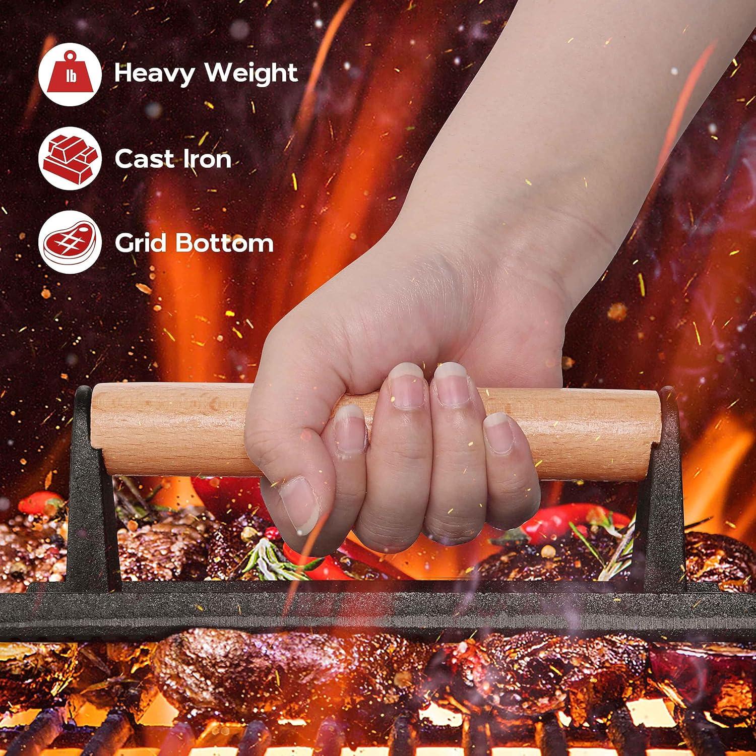 Conjunto Tapa Derretidora y Prensa Hamburguesas Onader