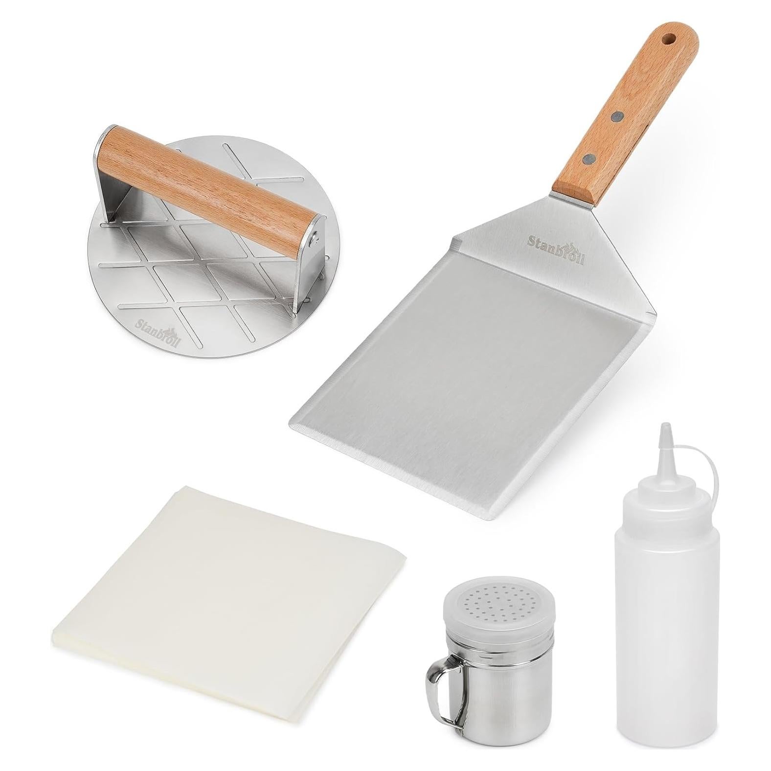 Kit de Prensa para Hamburguesas Stanbroil 5 Piezas Acero Inoxidable