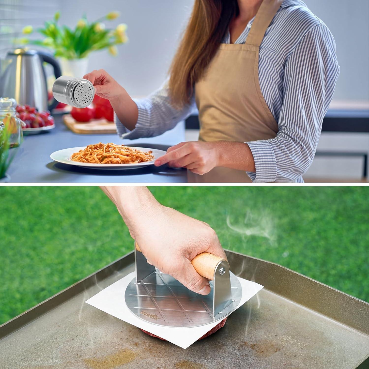 Kit de Prensa para Hamburguesas Stanbroil 5 Piezas Acero Inoxidable