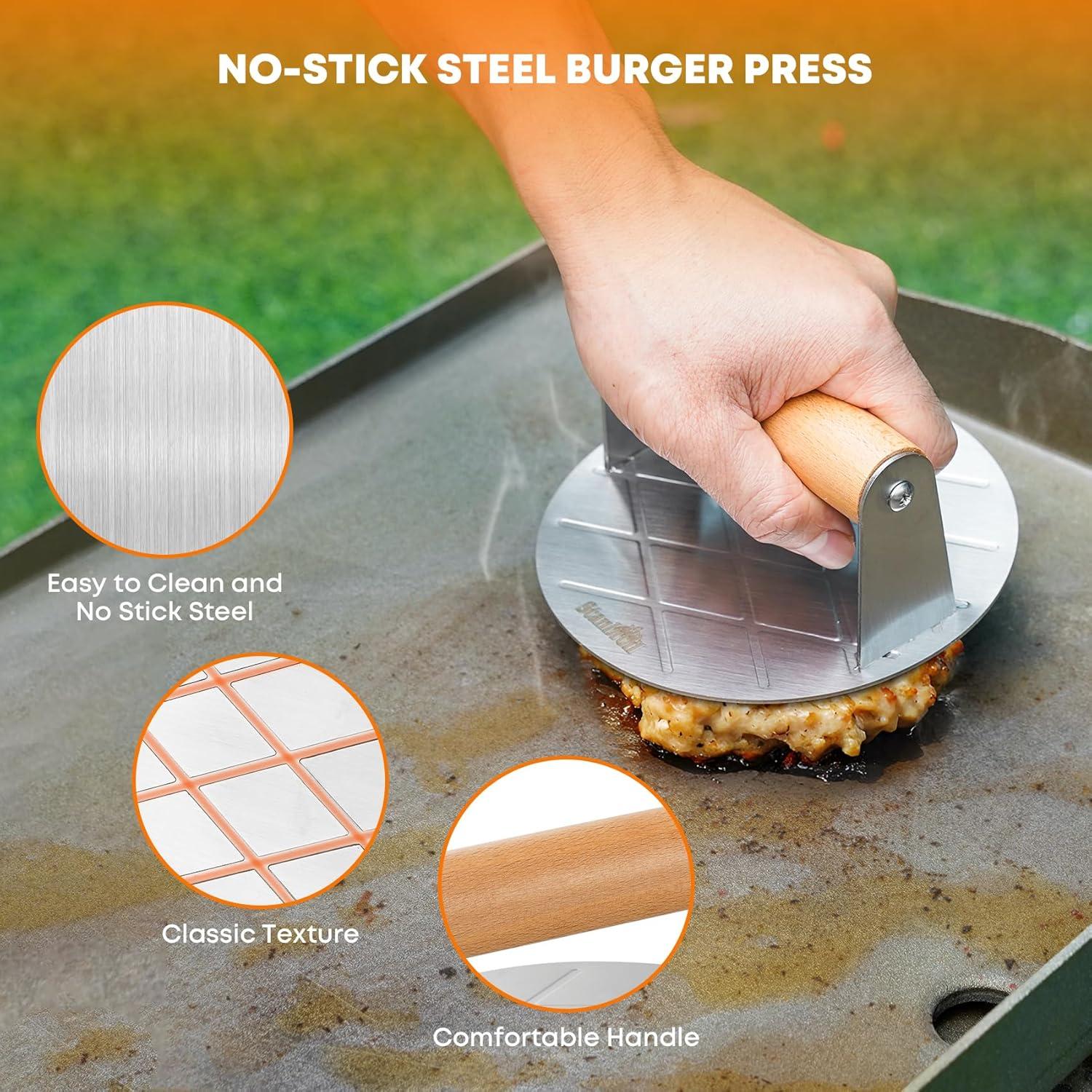 Kit de Prensa para Hamburguesas Stanbroil 5 Piezas Acero Inoxidable