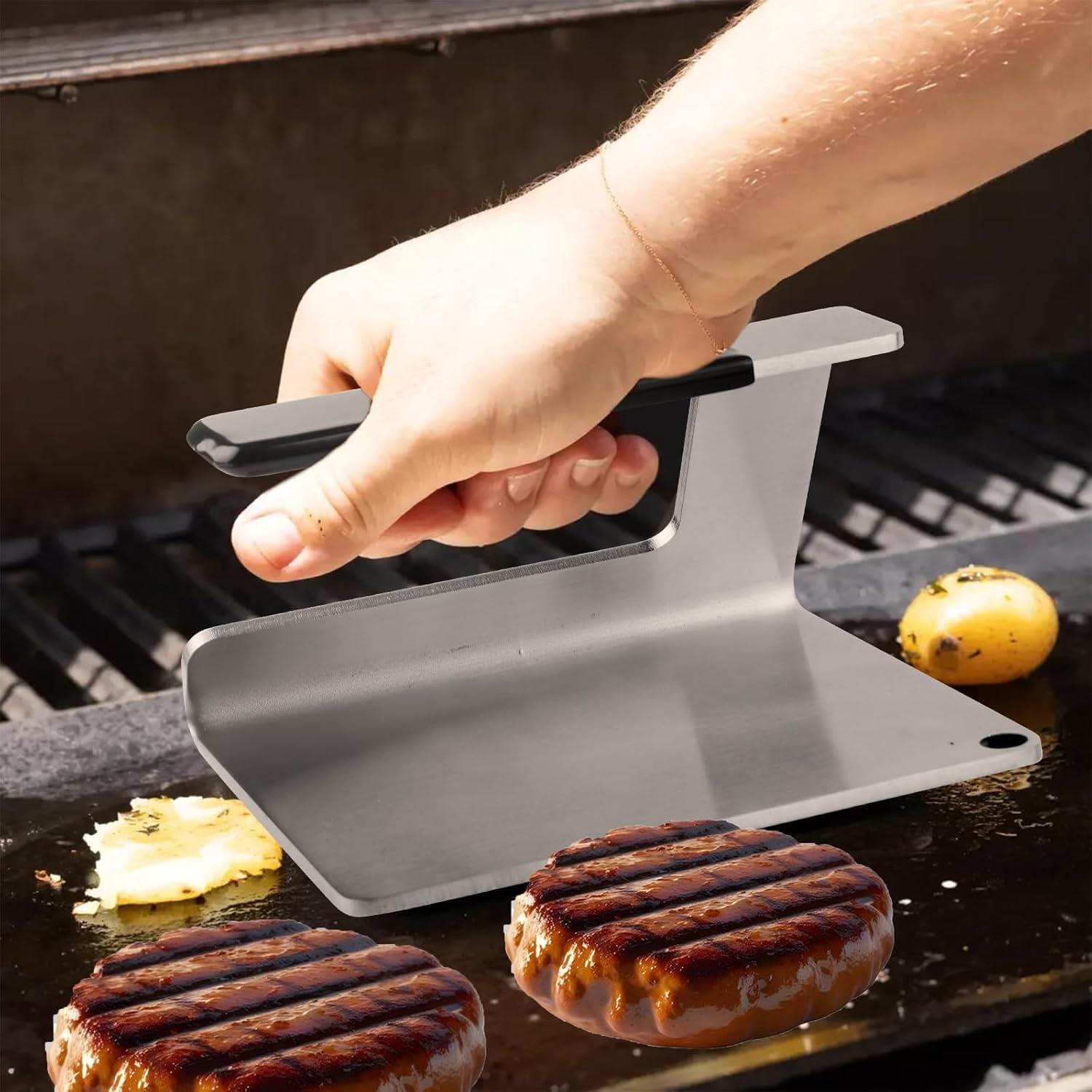 Prensa de Hamburguesas Acero Inoxidable JNXHON 15.24 cm