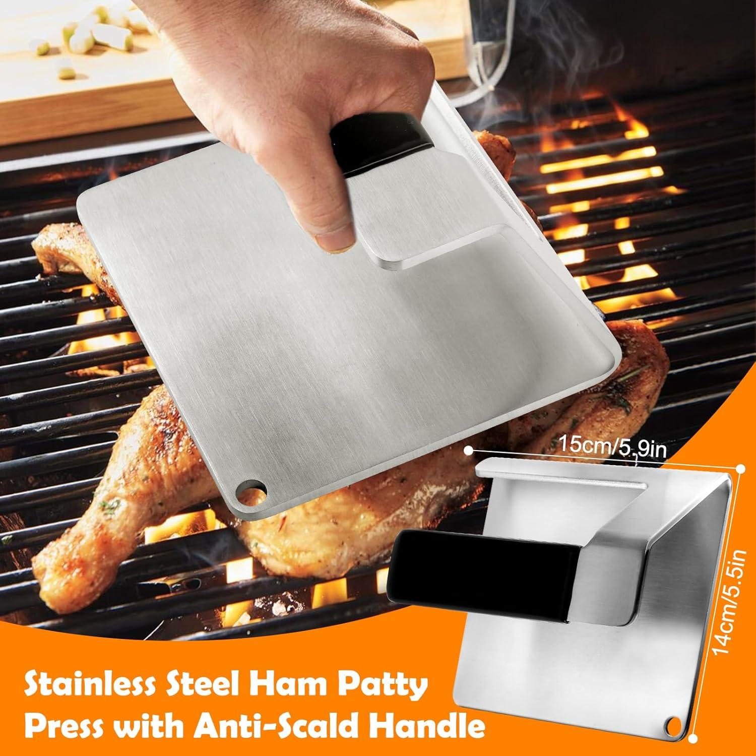 Prensa de Hamburguesas Acero Inoxidable JNXHON 15.24 cm