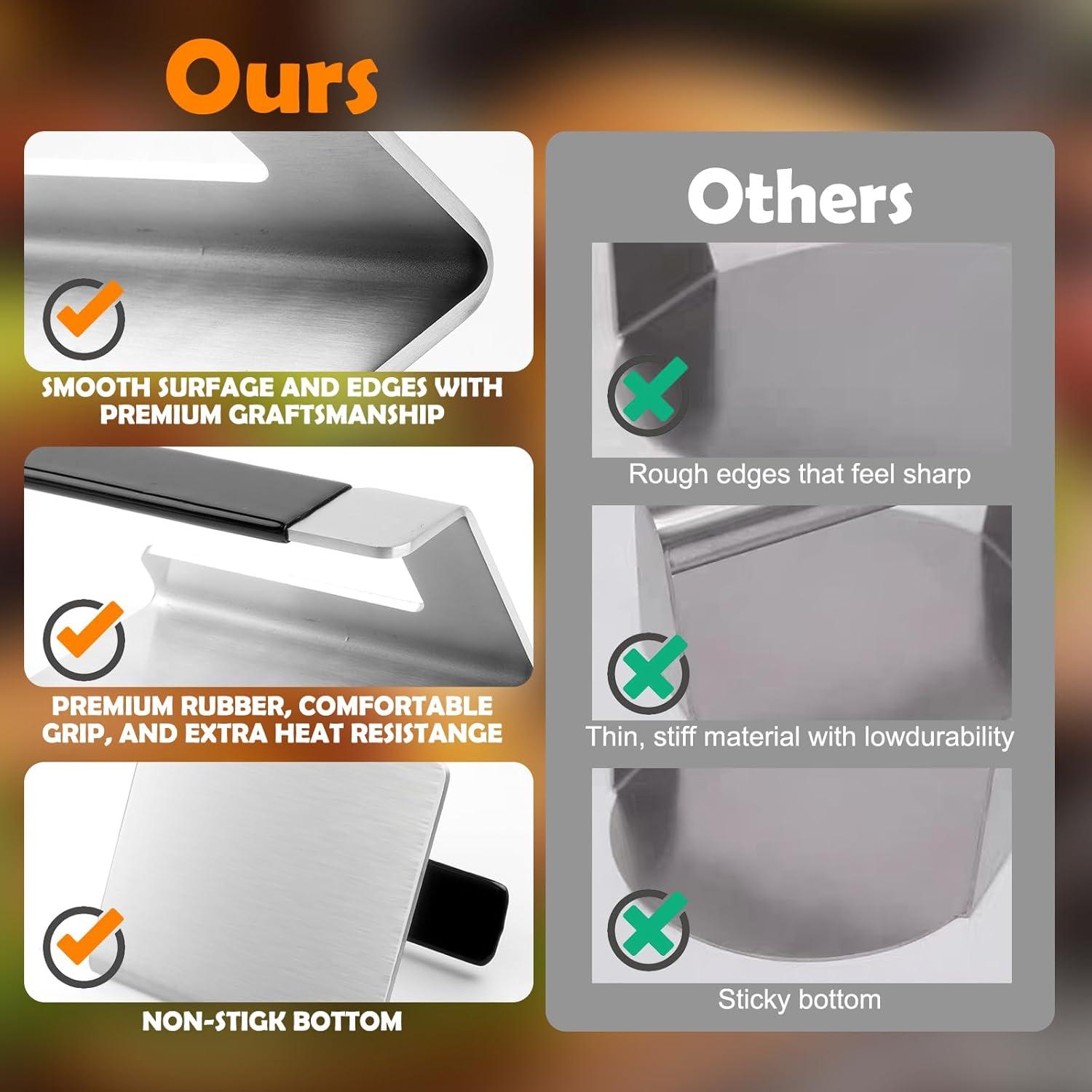 Prensa de Hamburguesas Acero Inoxidable JNXHON 15.24 cm