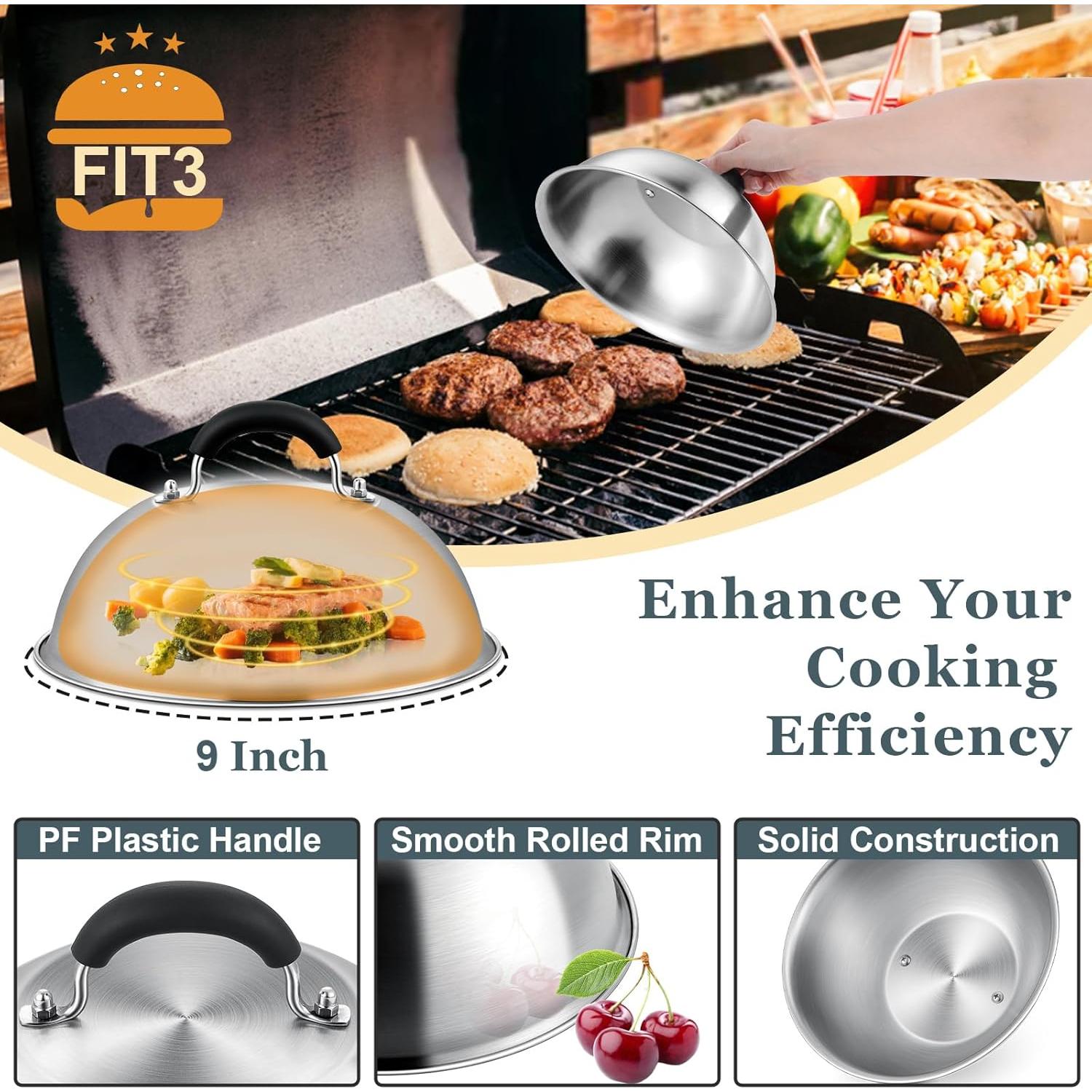 Kit de Hamburguesa Leonyo con Dome de Queso 9" y Prensa 7"