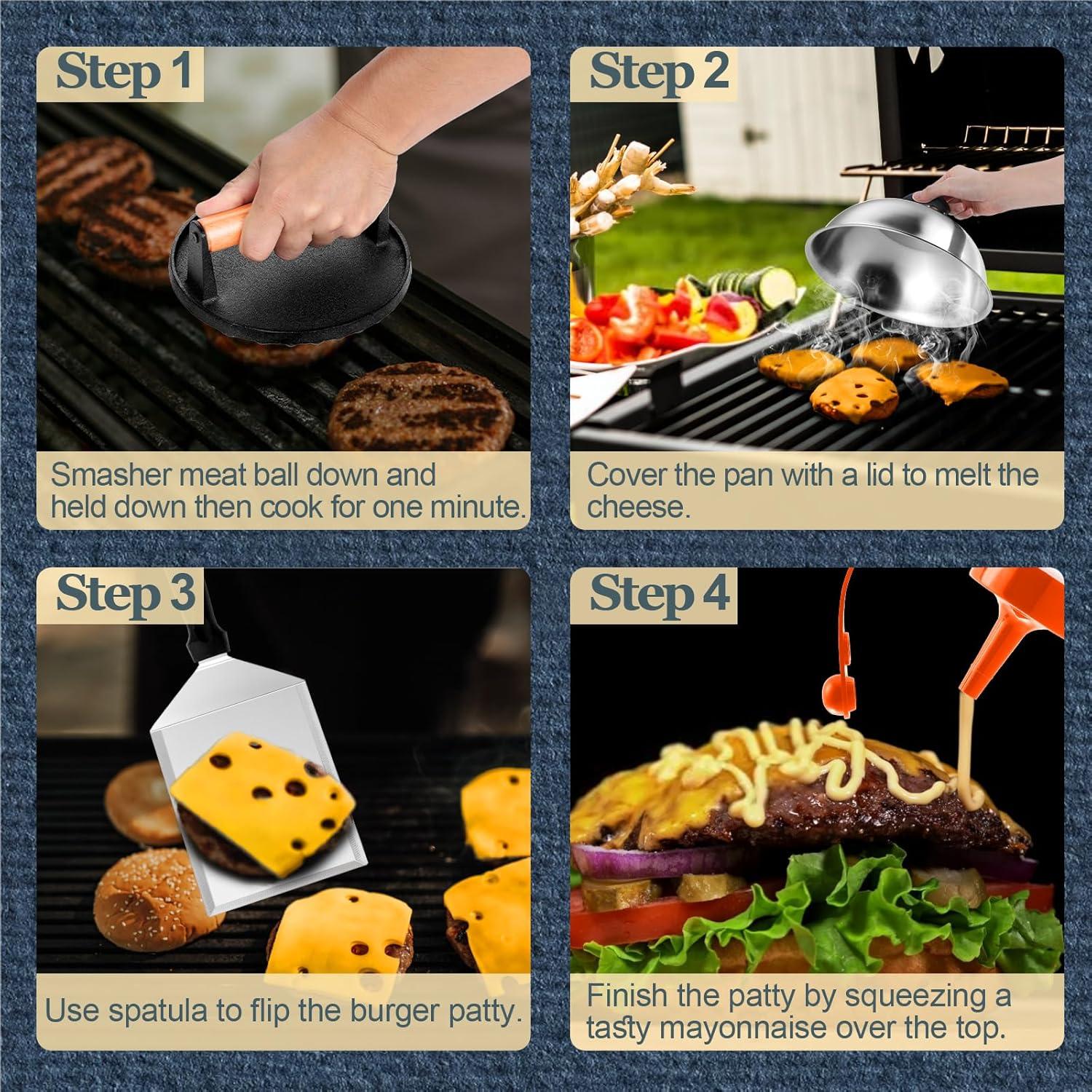 Kit de Hamburguesa Leonyo con Dome de Queso 9" y Prensa 7"