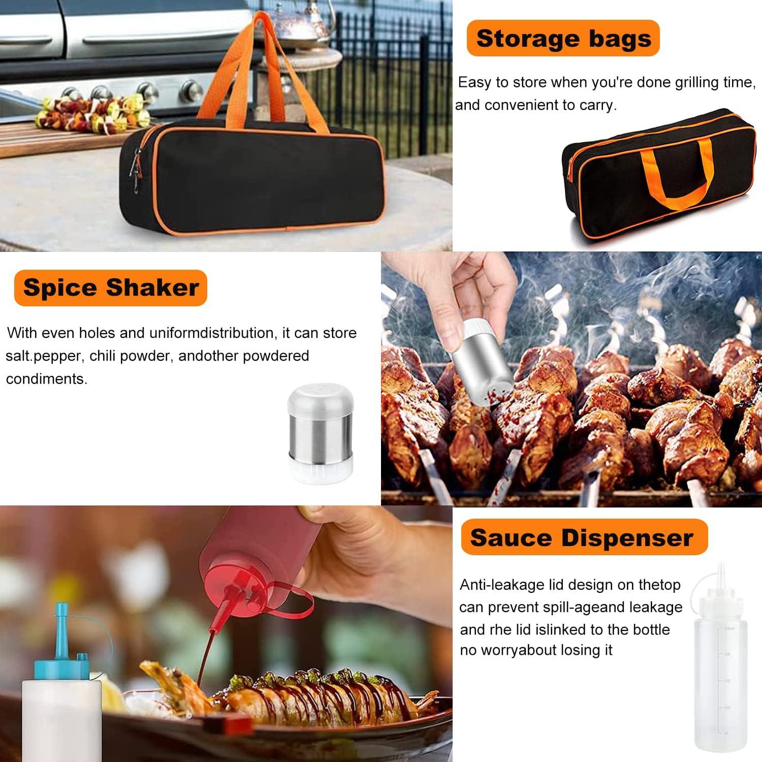 Set de Accesorios para Parrilla iRabey 122 Pzs Acero Inoxidable