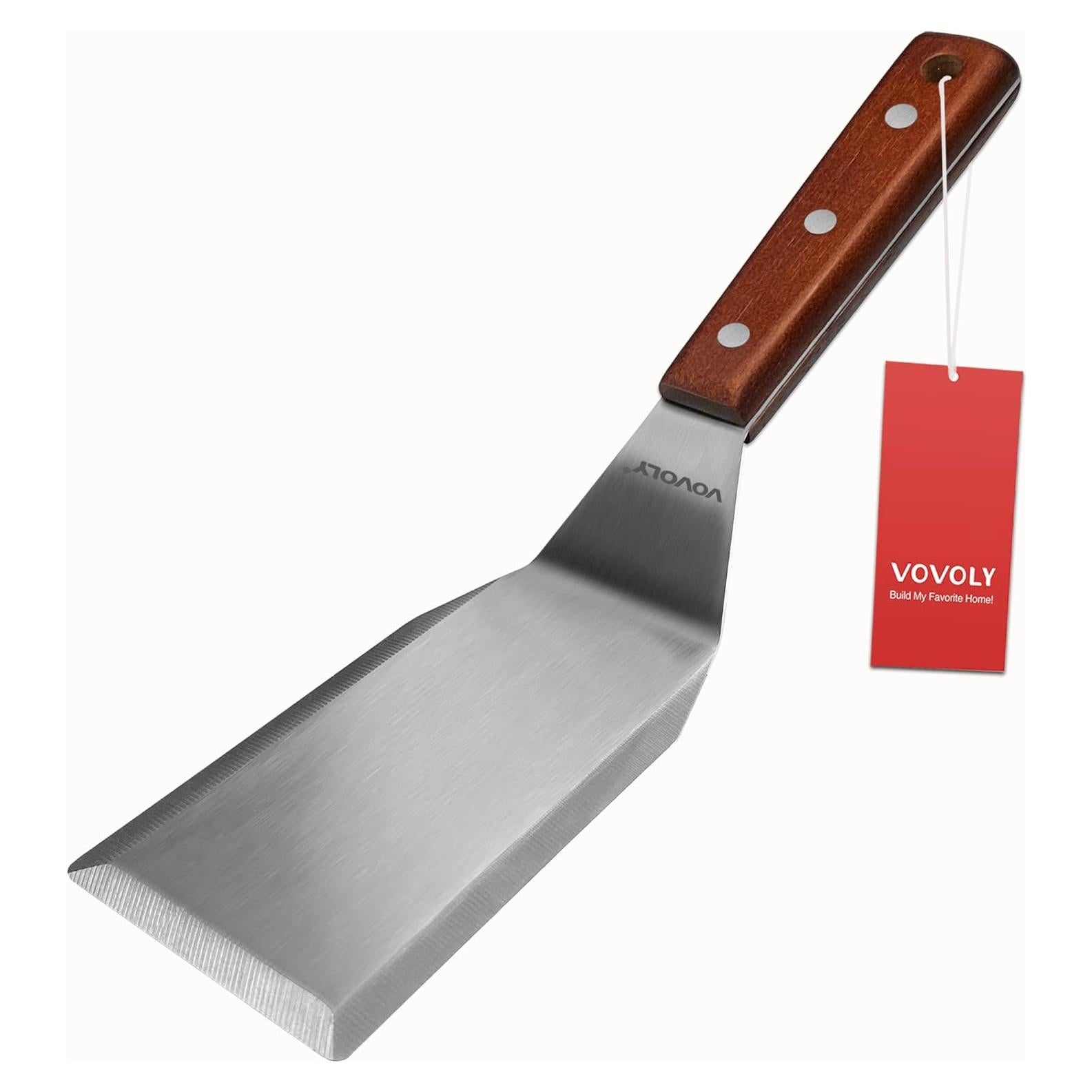 Espátula de Metal VOVOLY con Mango de Madera 29x7 cm