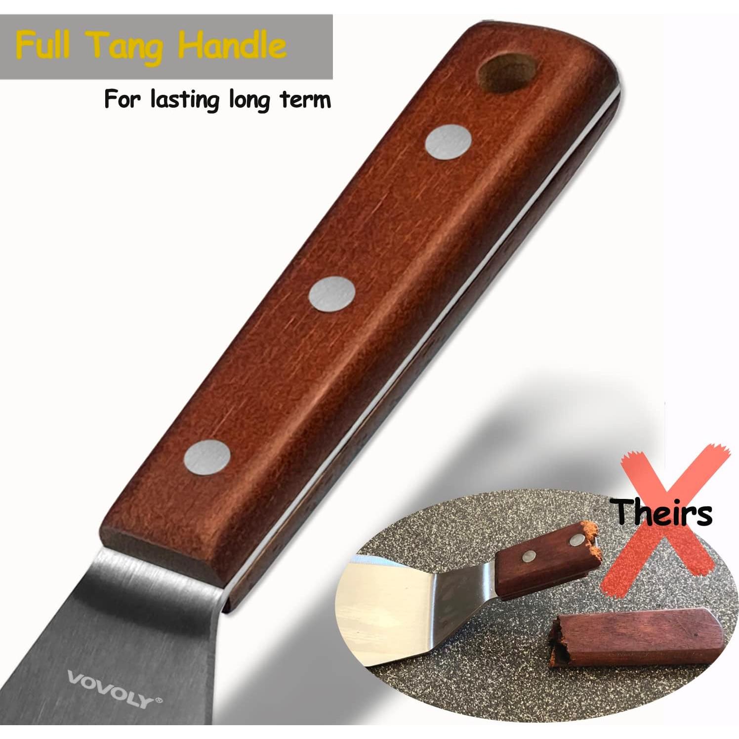 Espátula de Metal VOVOLY con Mango de Madera 29x7 cm