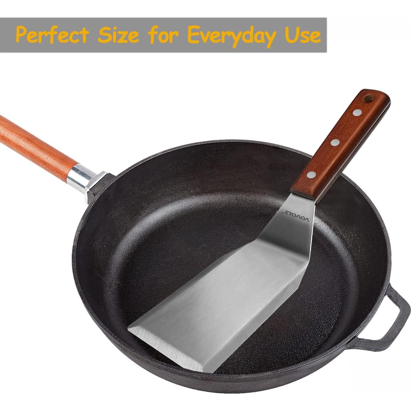 Espátula de Metal VOVOLY con Mango de Madera 29x7 cm