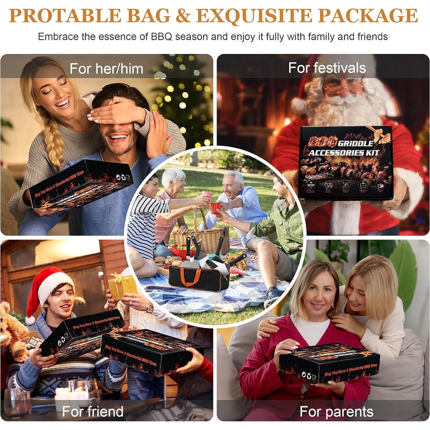 Kit de Accesorios para Parrilla Leonyo 35 Piezas Profesional