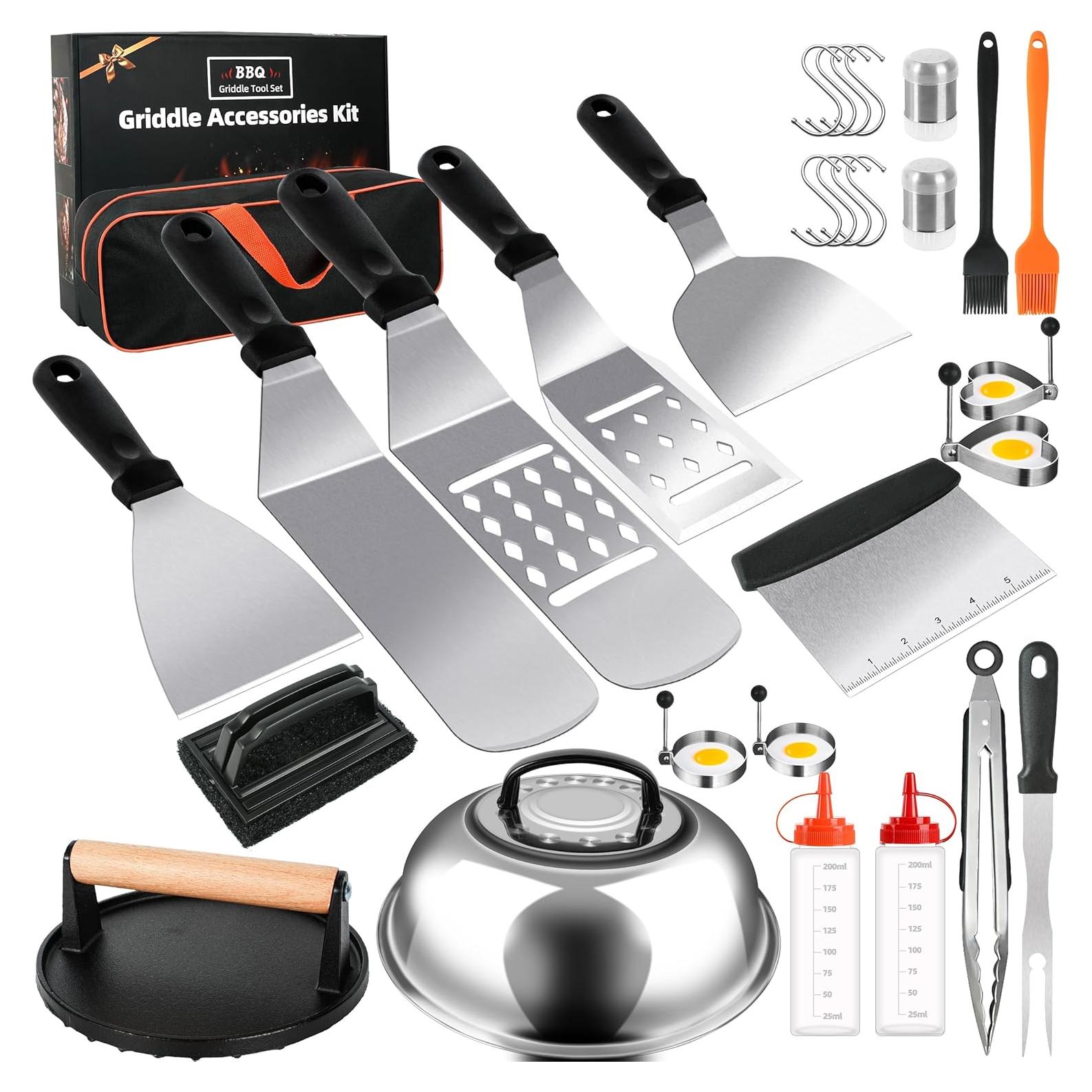 Kit de Accesorios para Plancha 30 Piezas Acero Inoxidable YMHB