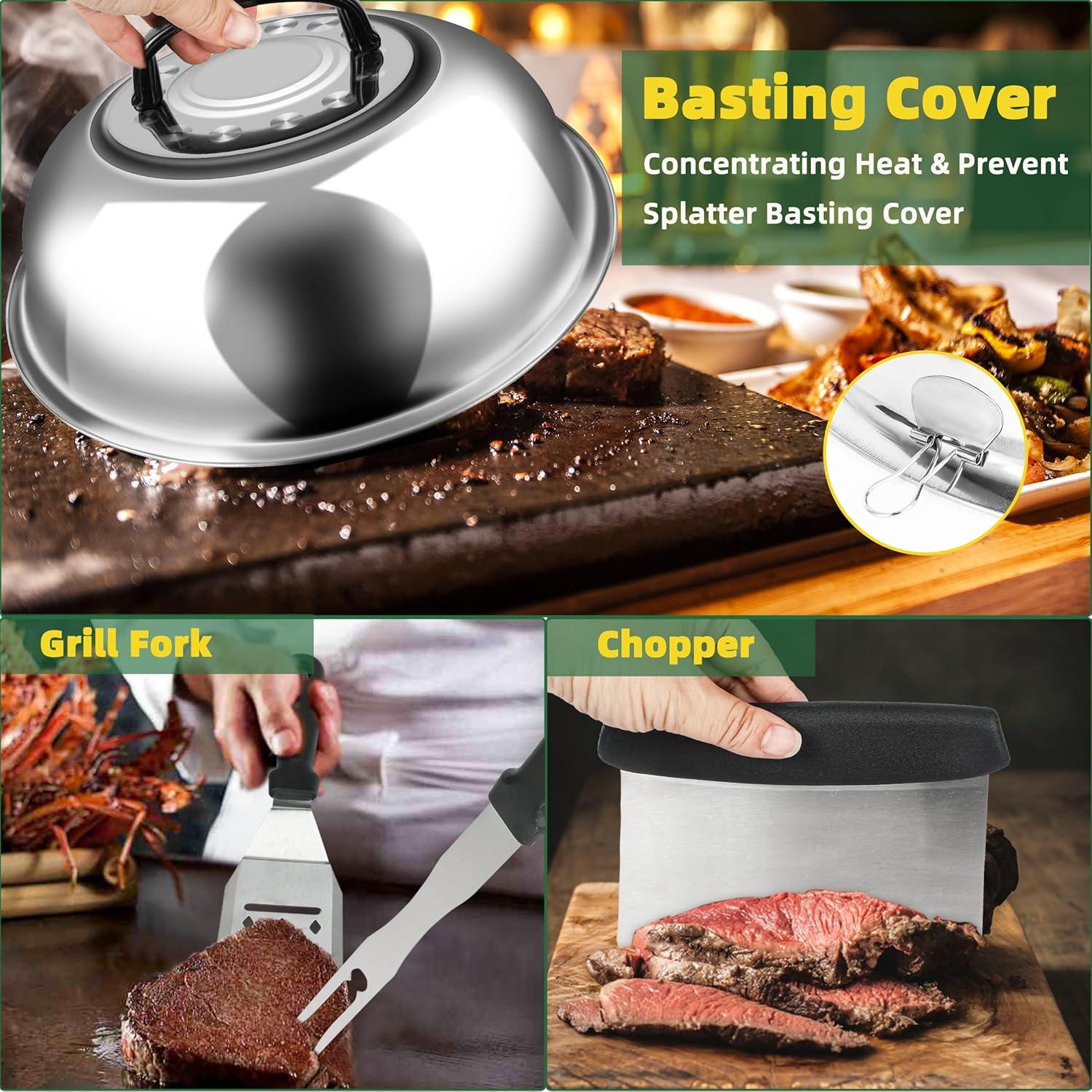 Kit de Accesorios para Plancha 30 Piezas Acero Inoxidable YMHB