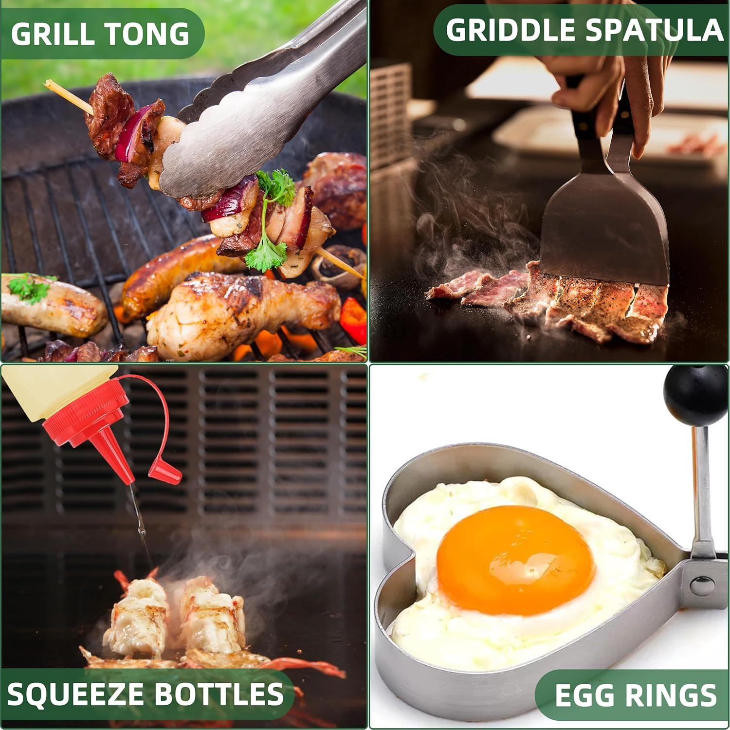 Kit de Accesorios para Plancha 30 Piezas Acero Inoxidable YMHB