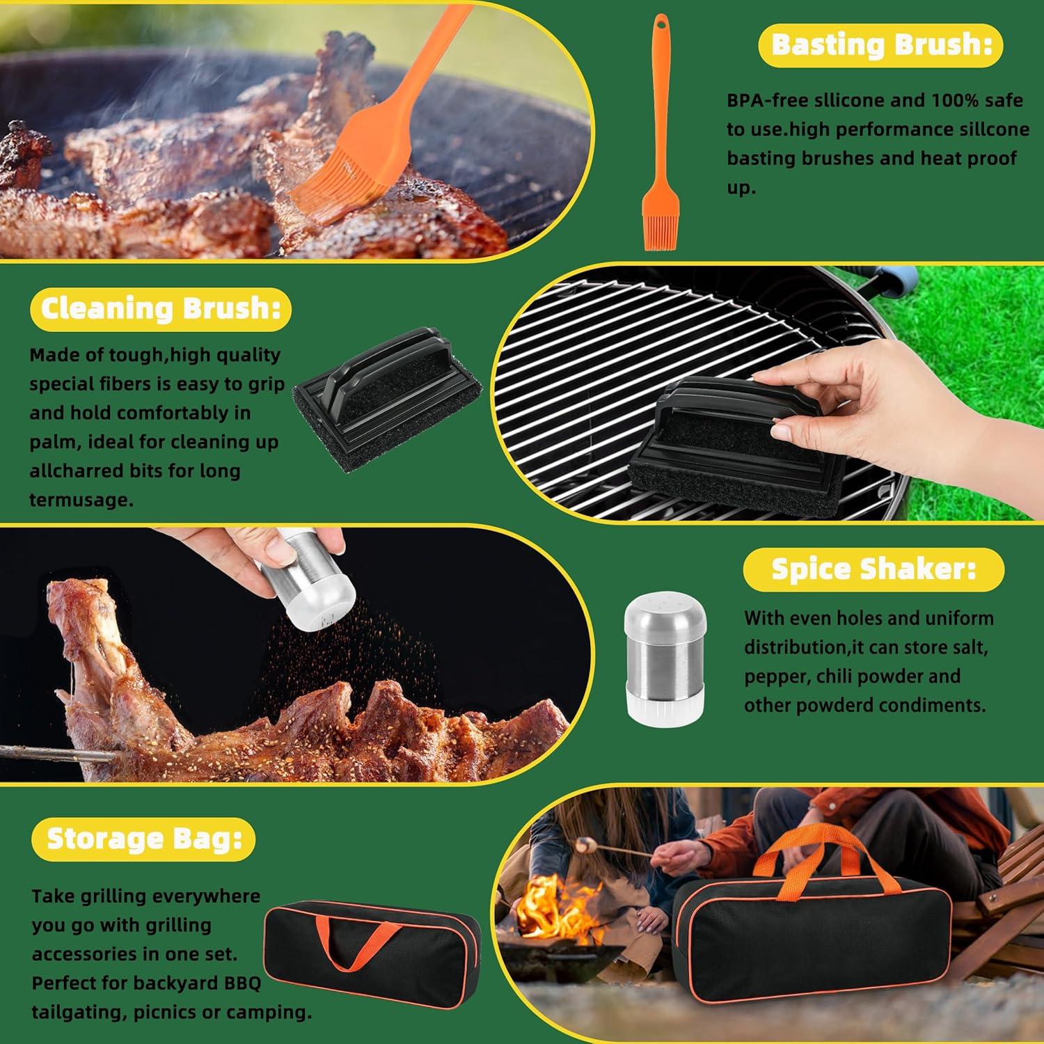 Kit de Accesorios para Plancha 30 Piezas Acero Inoxidable YMHB