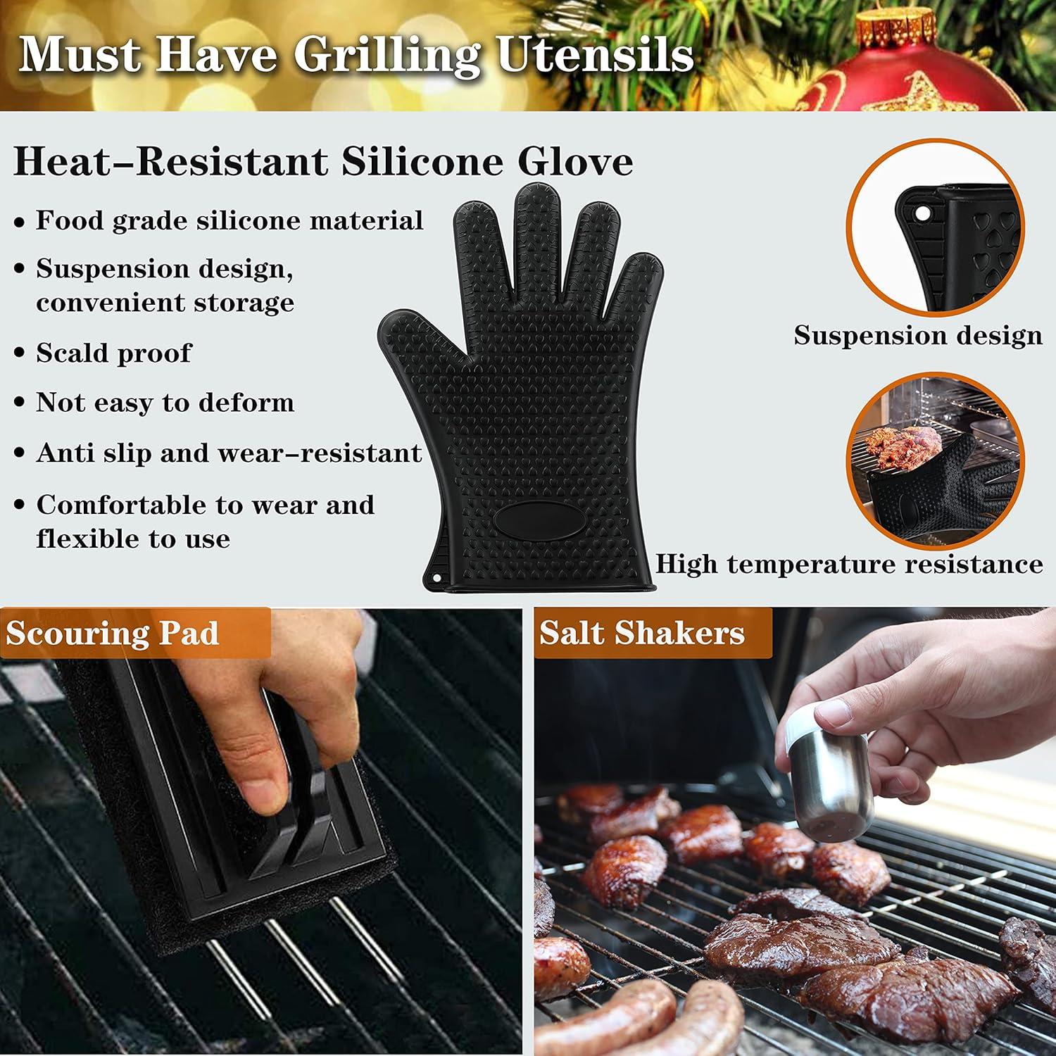 Kit de Accesorios para Griddle 30PCS Romanticist - Herramientas de Asado