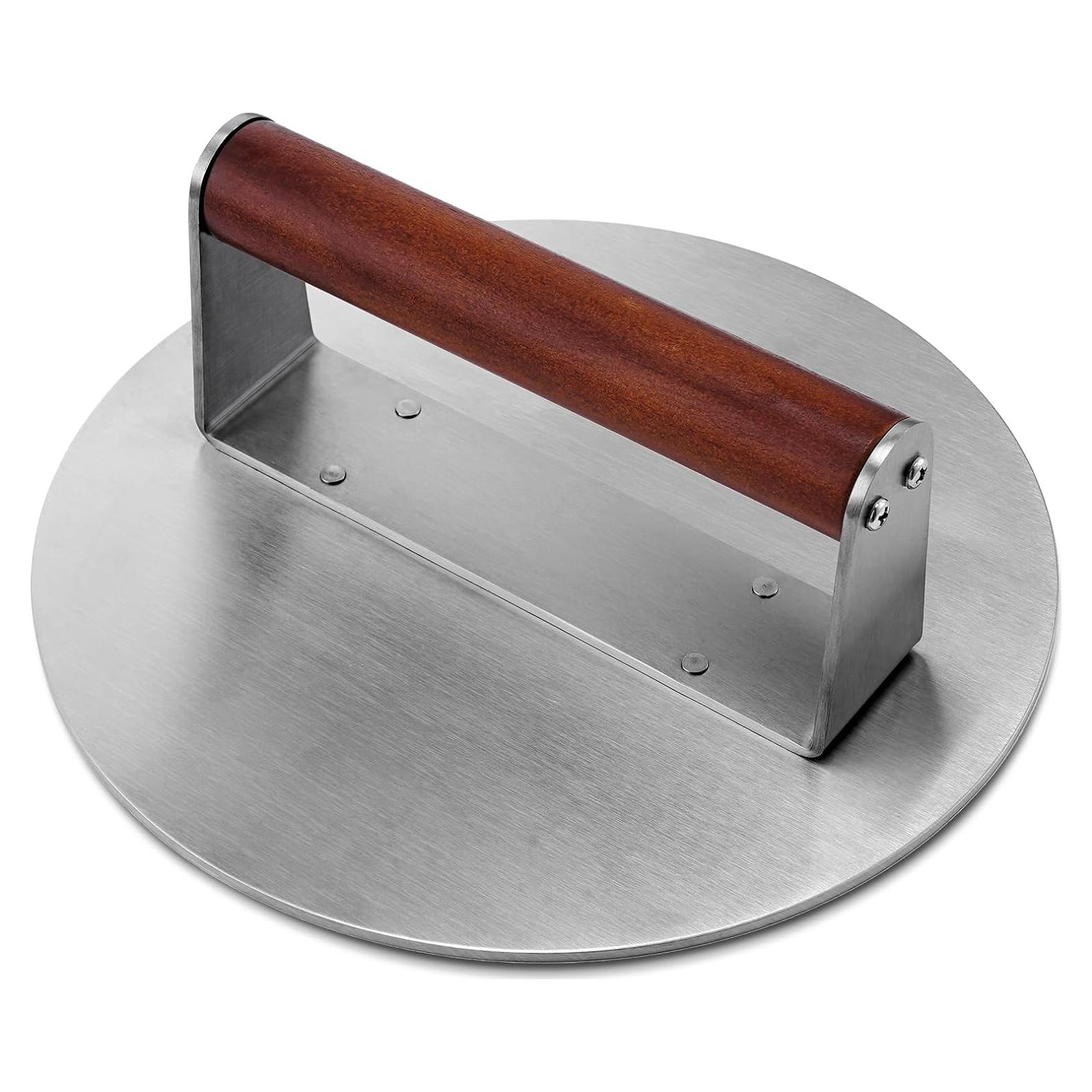 Prensa para Hamburguesas Whaleme 8.5" Acero Inoxidable Antiadherente