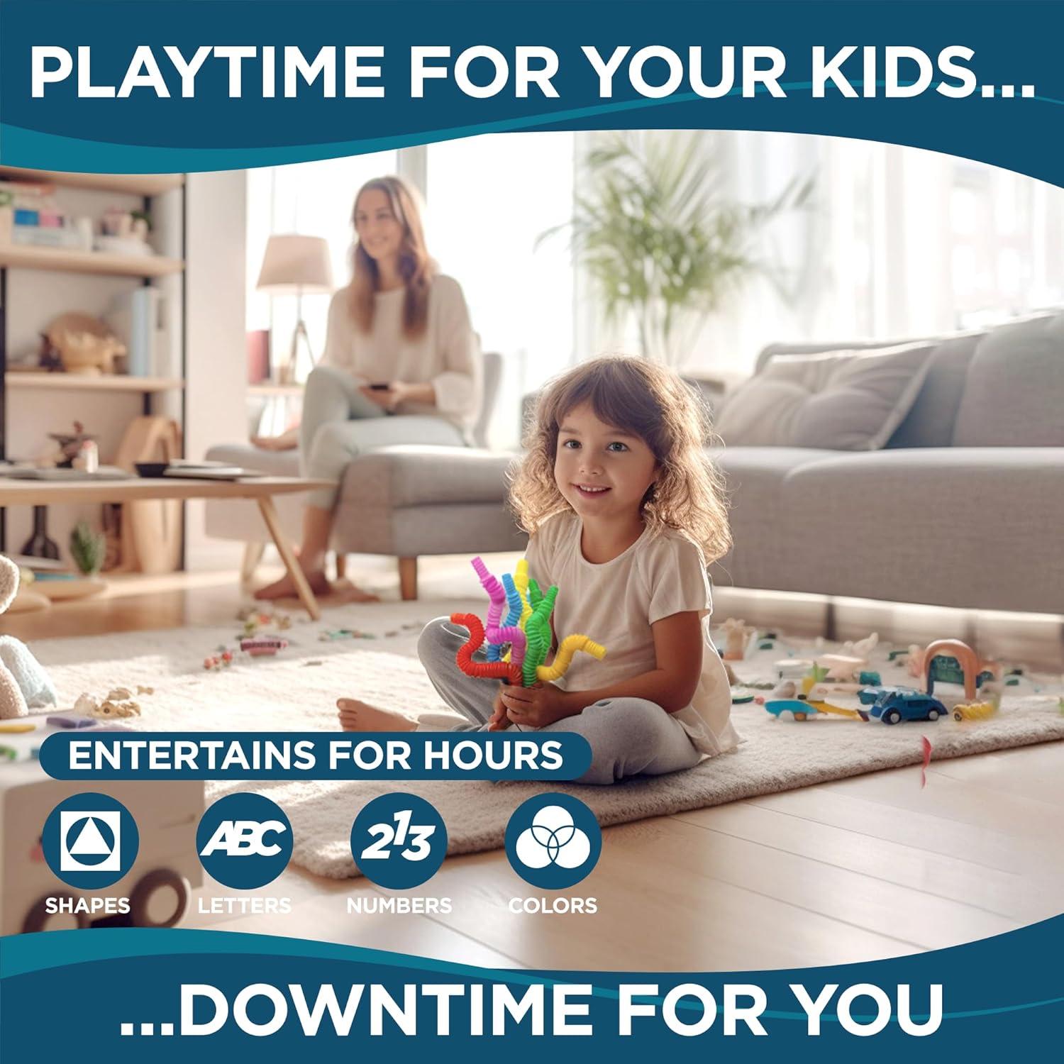 BUNMO Tubos Pop - Juguetes Sensoriales para Niños 3+ - Paquete de 8