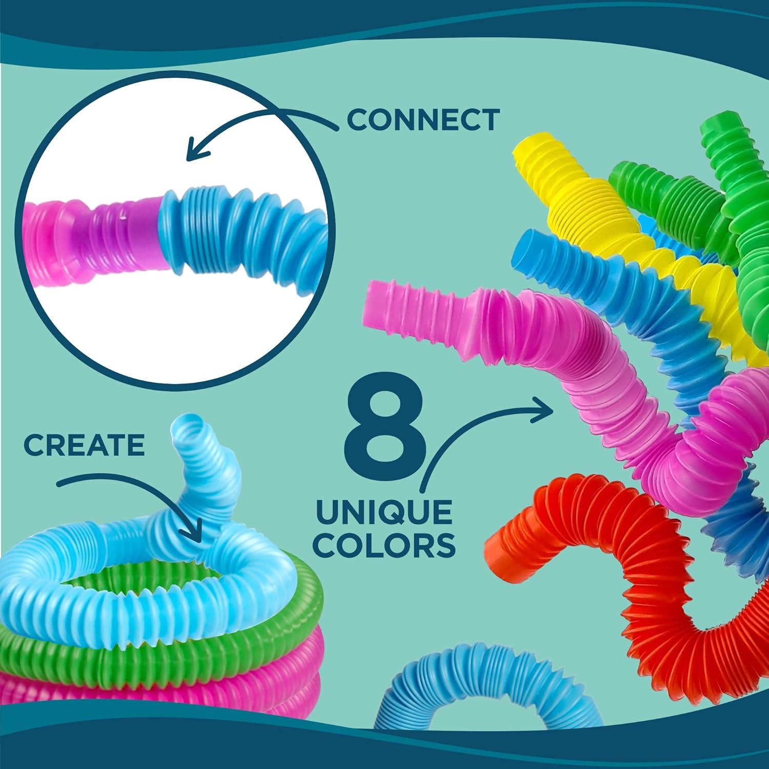 BUNMO Tubos Pop - Juguetes Sensoriales para Niños 3+ - Paquete de 8