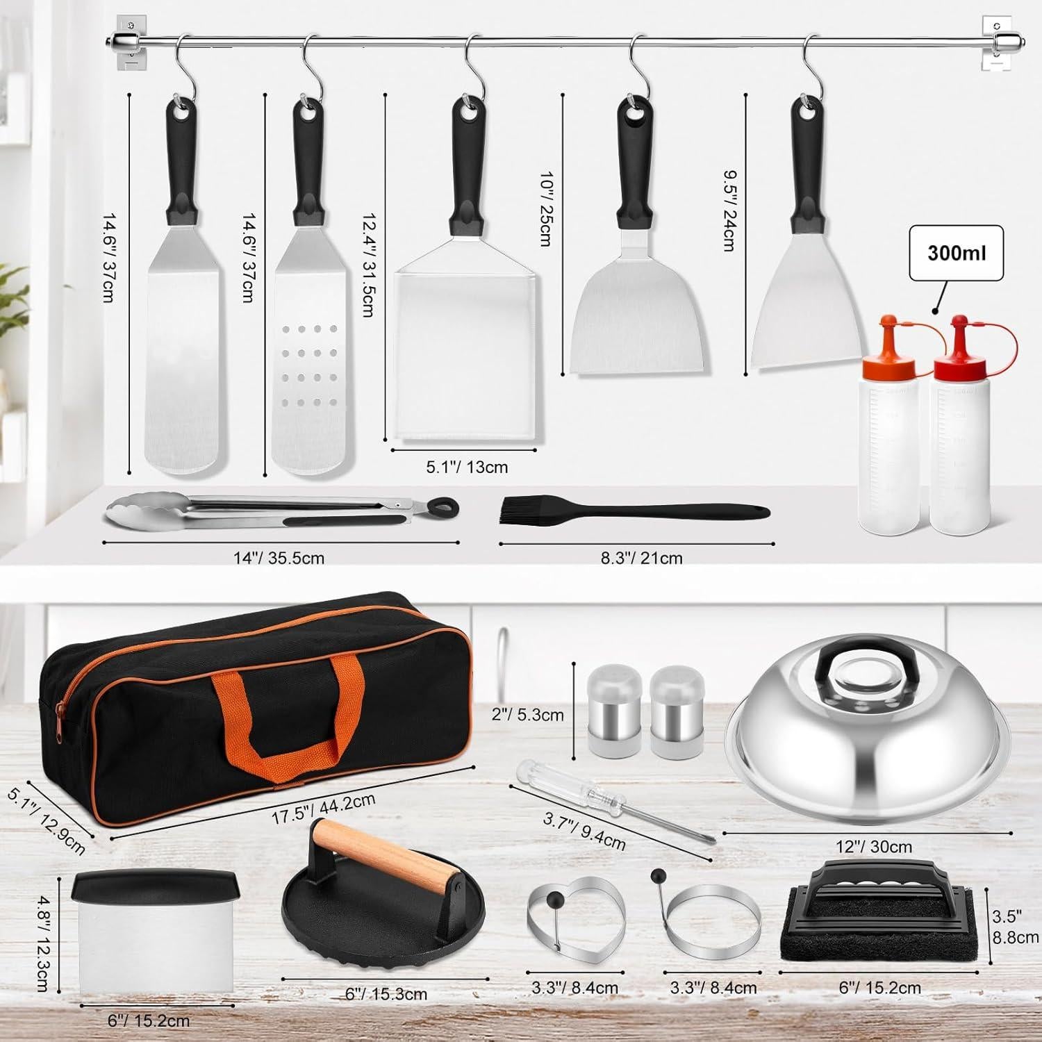 Kit de Accesorios para Parrilla Leonyo 25 Piezas Profesional