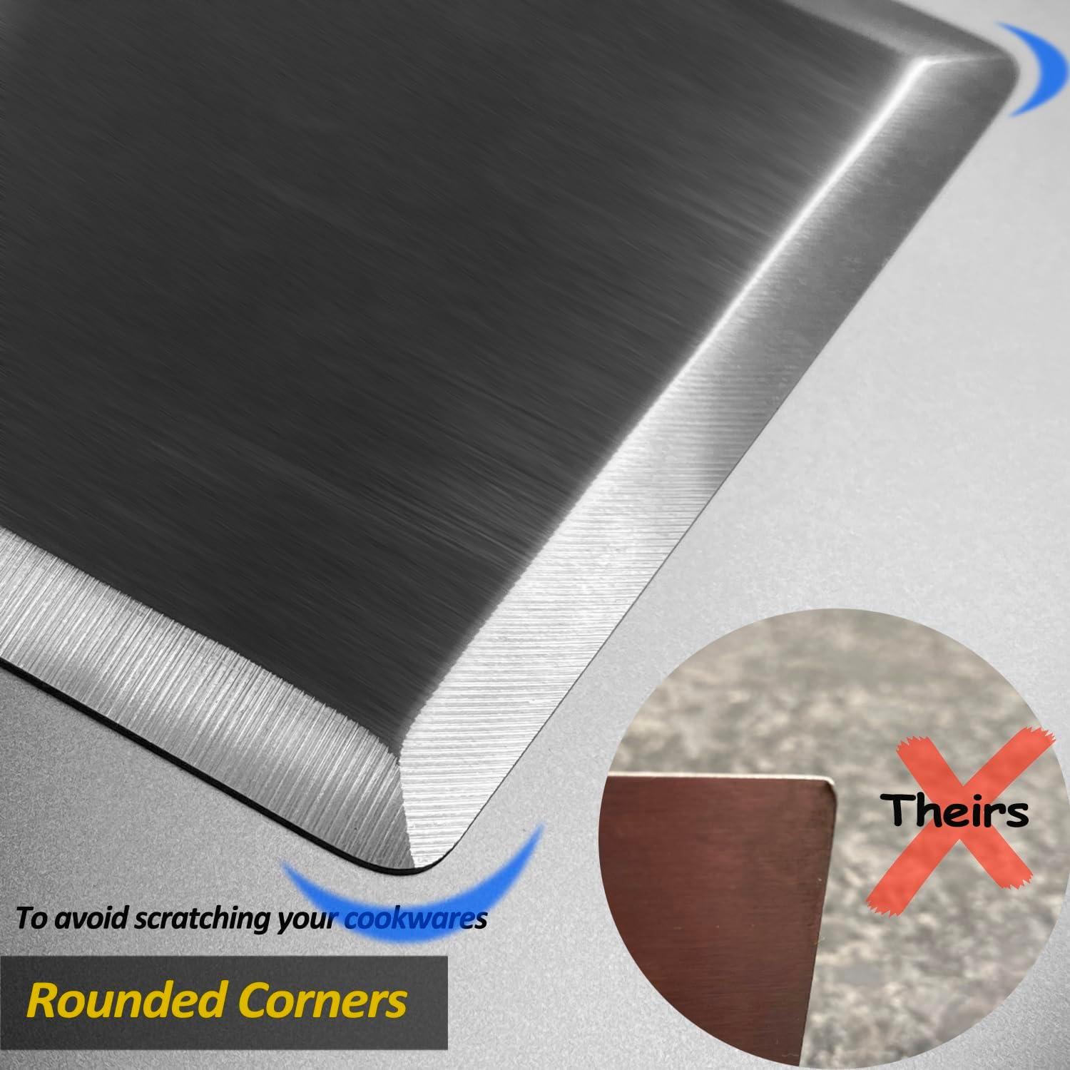 Espátula de Acero Inoxidable Vovoly 12.7x15.2cm con Mango de Madera