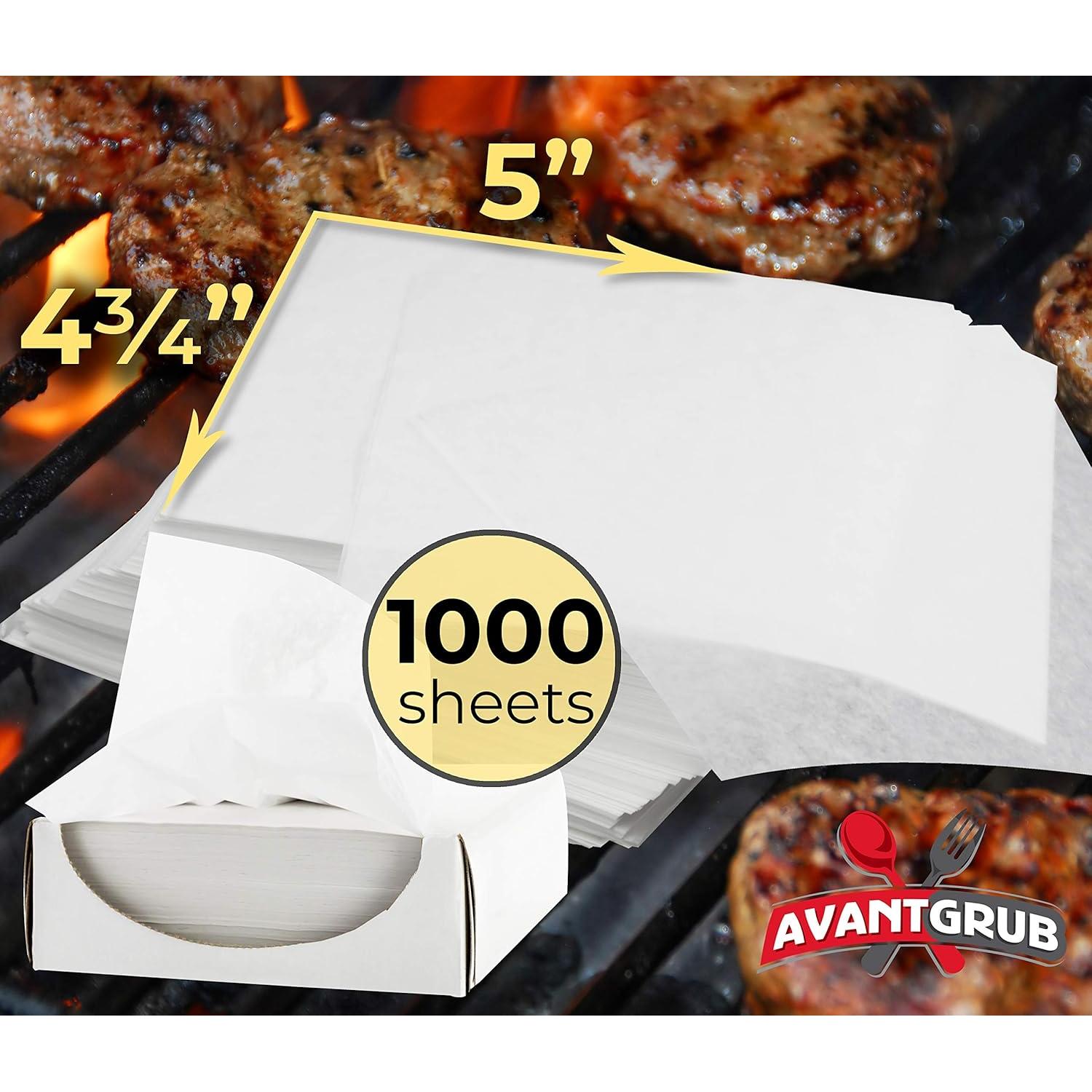 Papel para Hamburguesas Avant Grub 1000 Hojas 12x12 cm