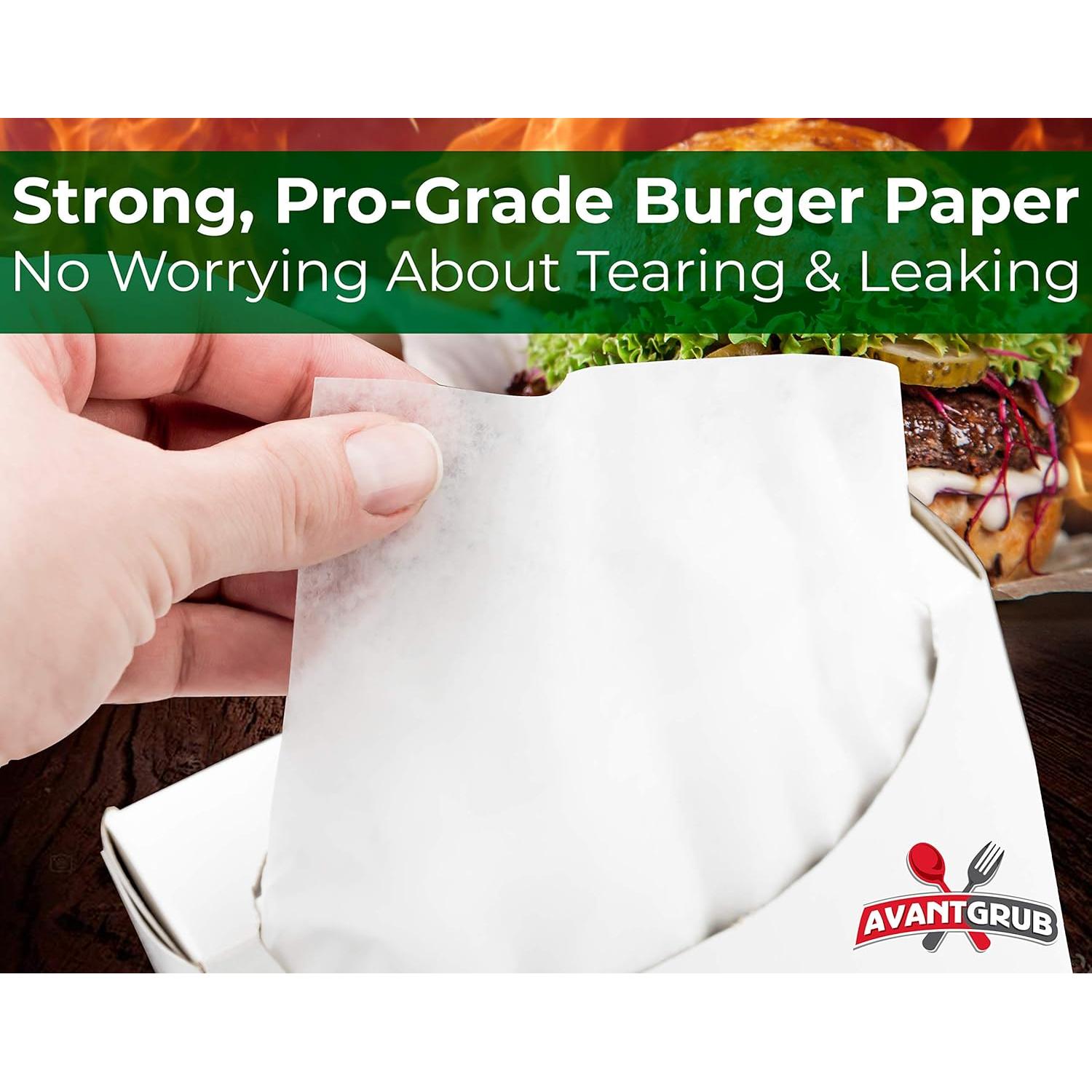 Papel para Hamburguesas Avant Grub 1000 Hojas 12x12 cm