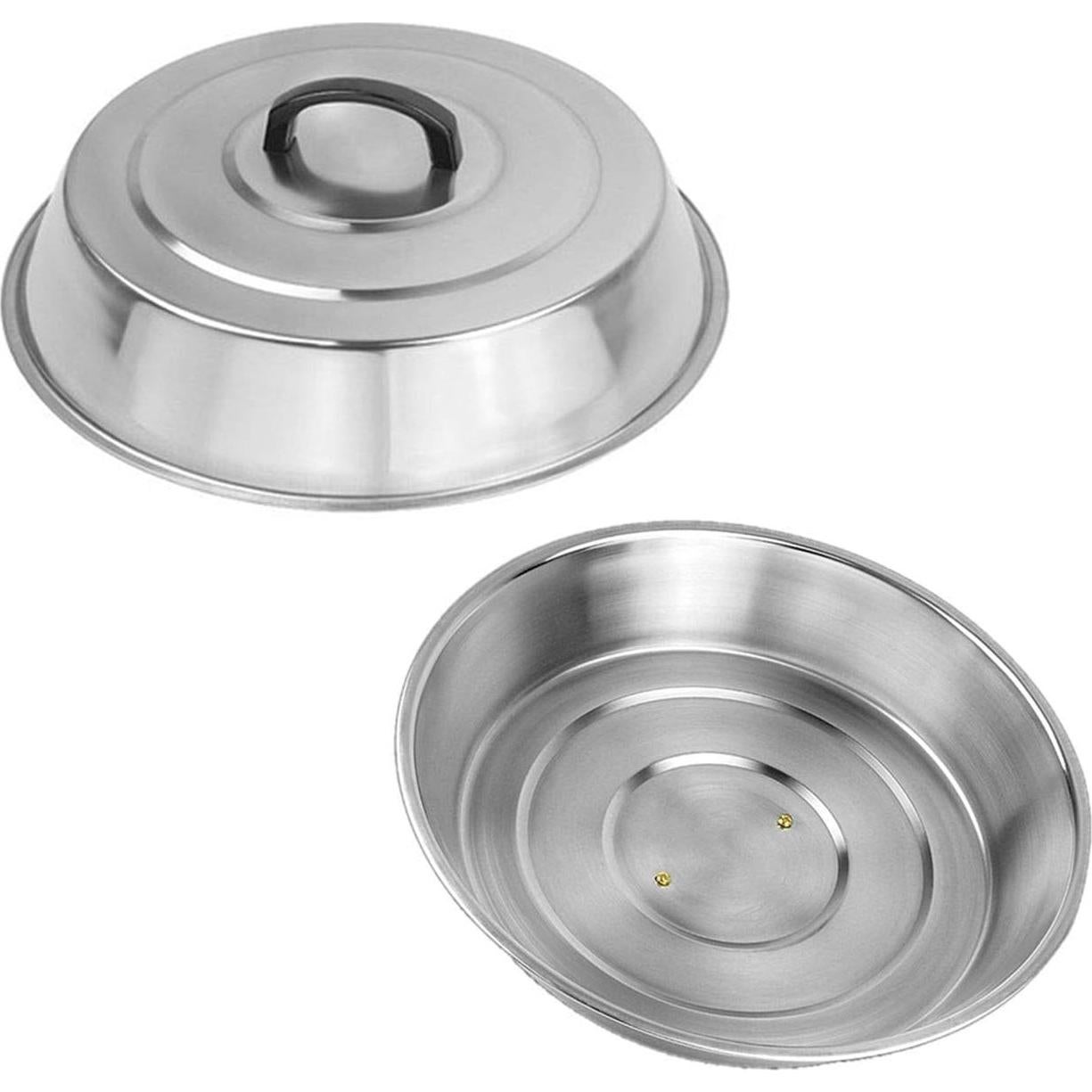 Kit de Accesorios BBQ RunTo: Cubierta Acero Inoxidable 30.48 cm y Prensa Hierro Fundido