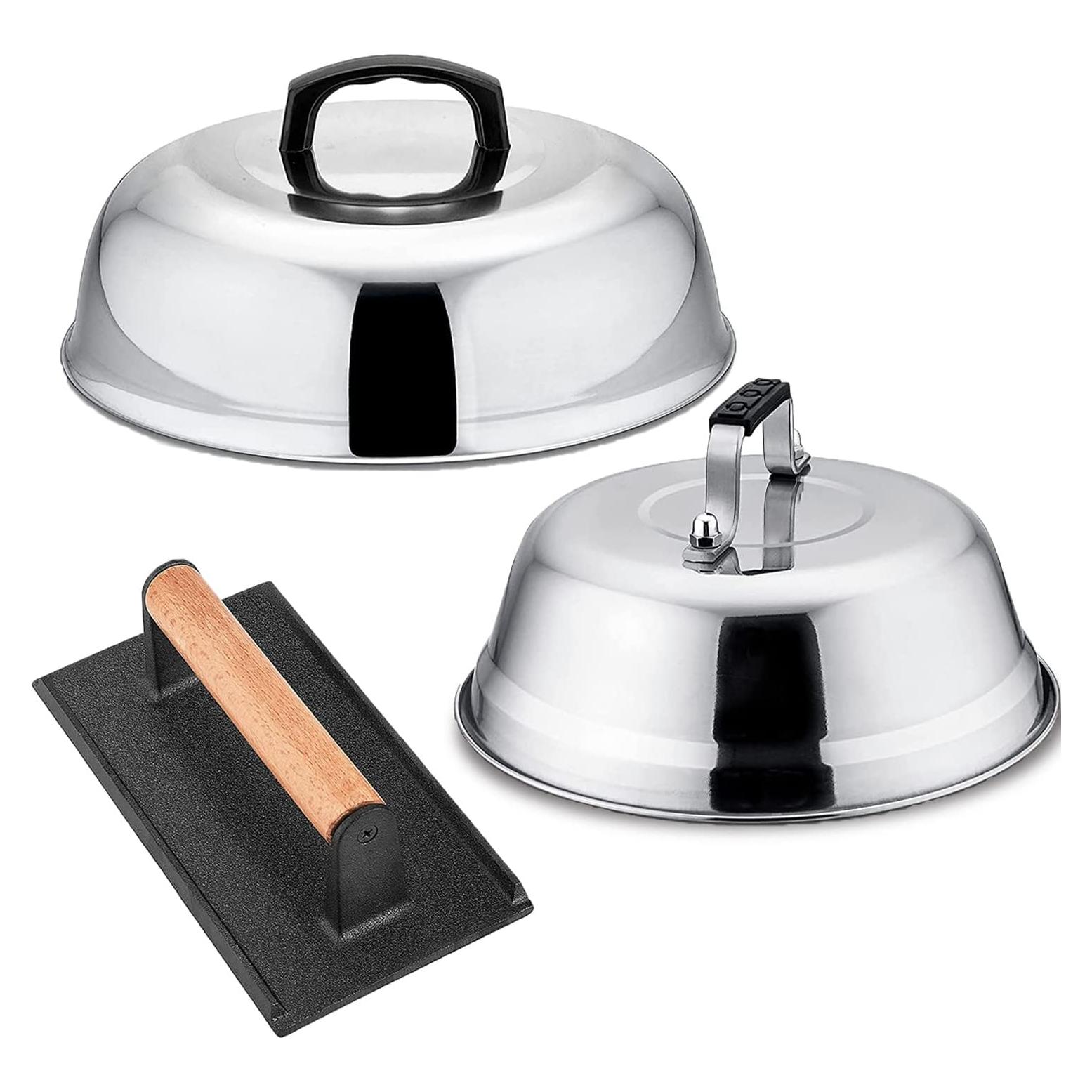 Set de Accesorios para Parrilla Leonyo: 3 Piezas - Prensa y Domos