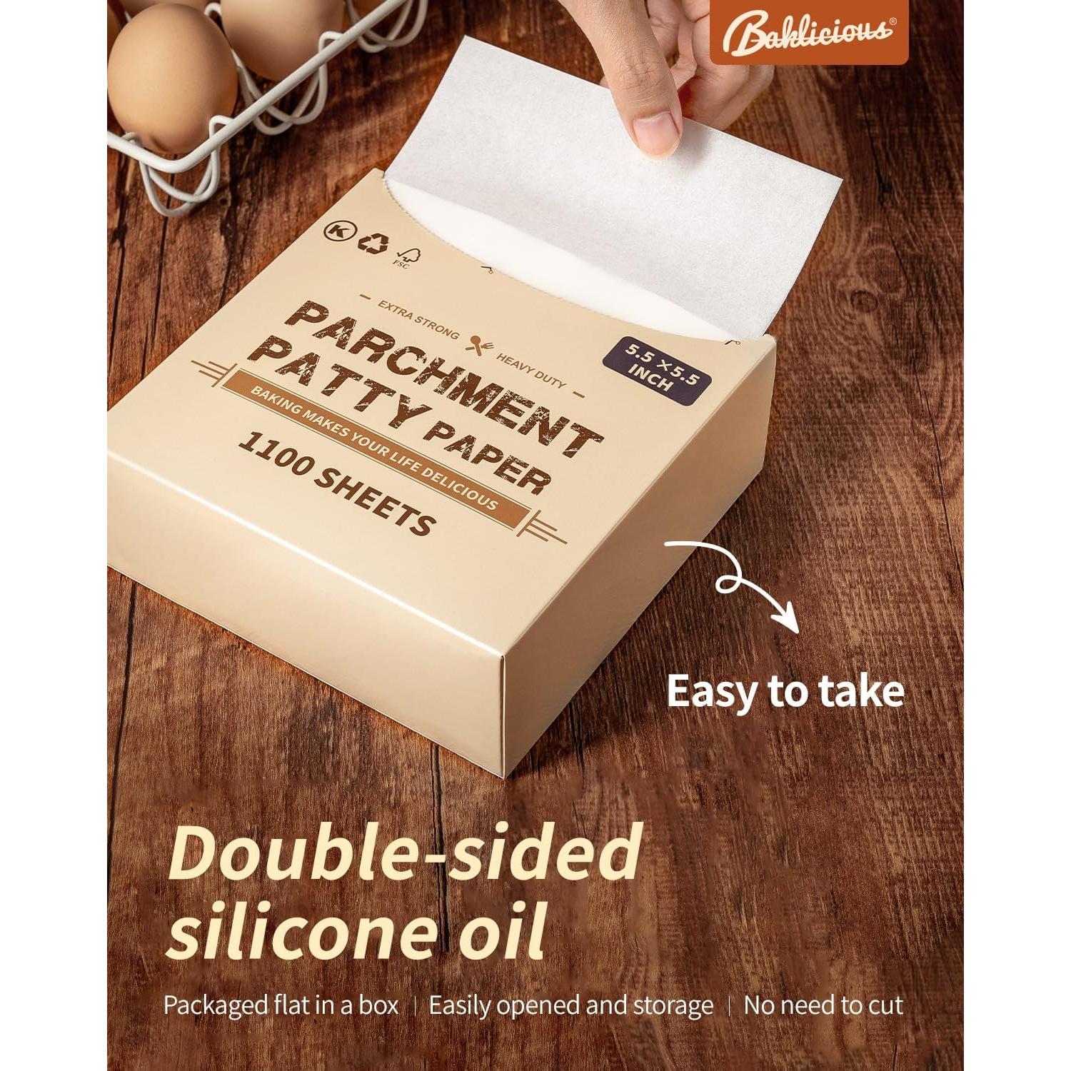 Papel para Hamburguesas Antiadherente Baklicious 1100 Piezas 14x14 cm